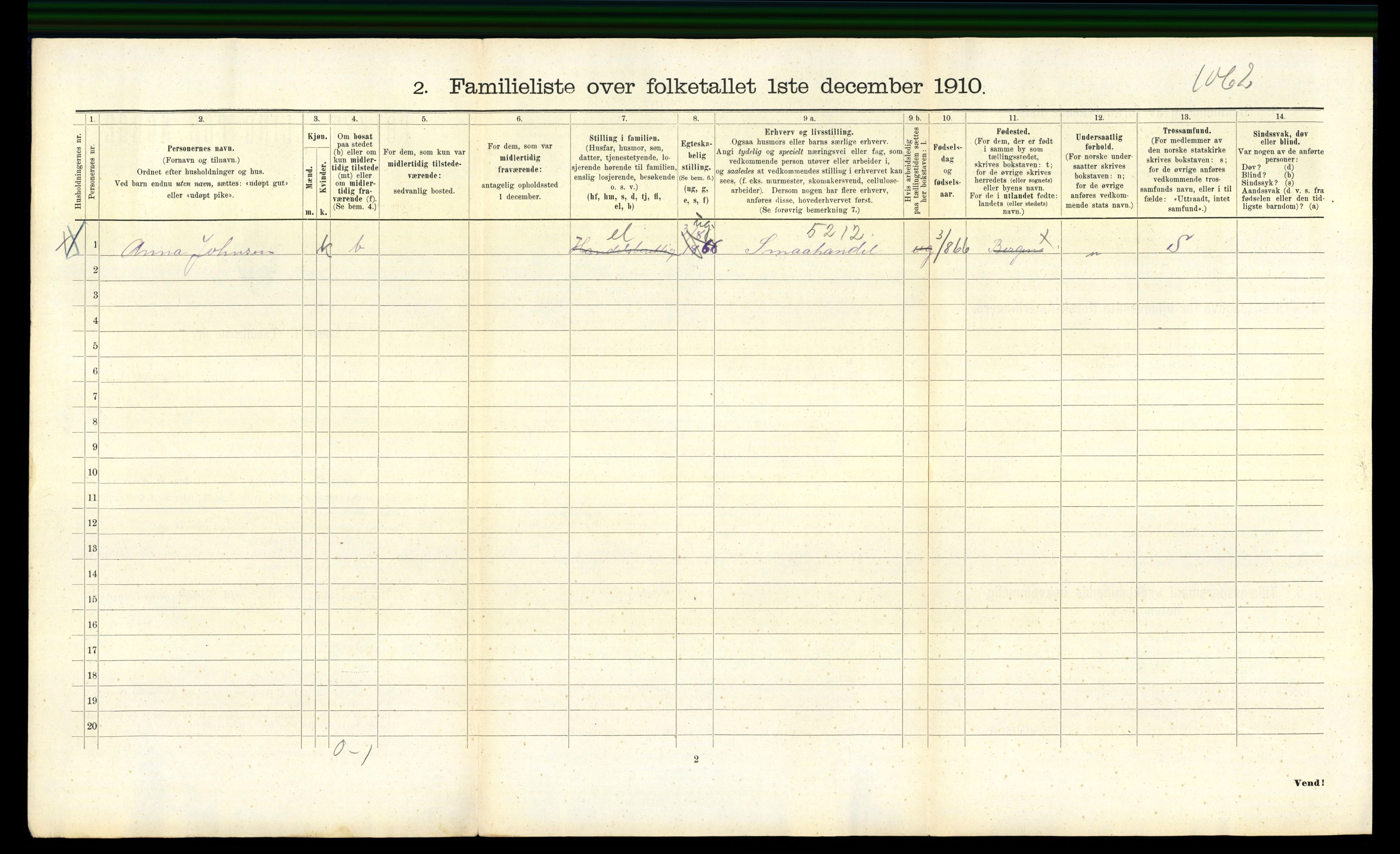 RA, 1910 census for Bergen, 1910, p. 41202