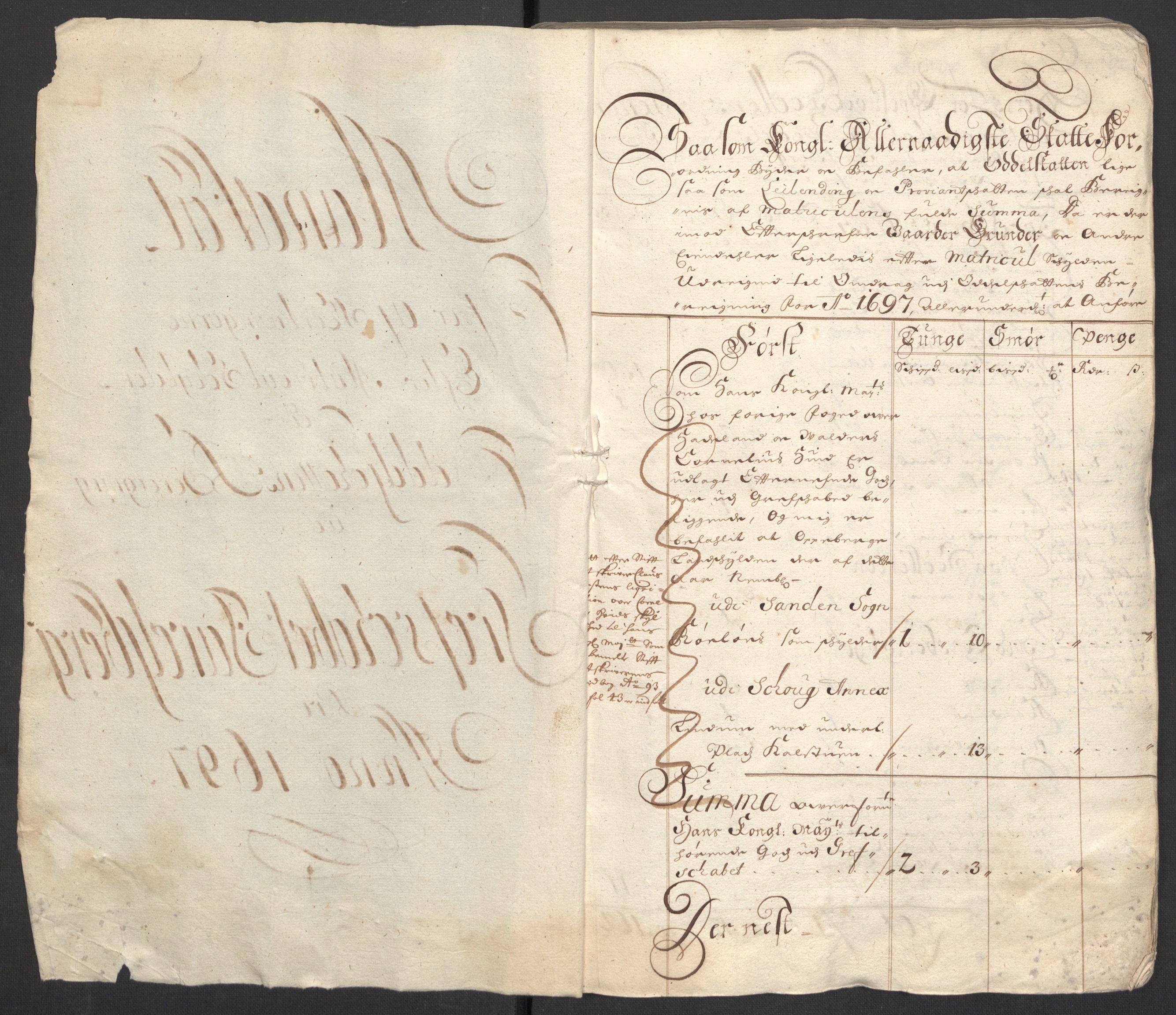 Rentekammeret inntil 1814, Reviderte regnskaper, Fogderegnskap, RA/EA-4092/R32/L1868: Fogderegnskap Jarlsberg grevskap, 1697-1699, p. 74