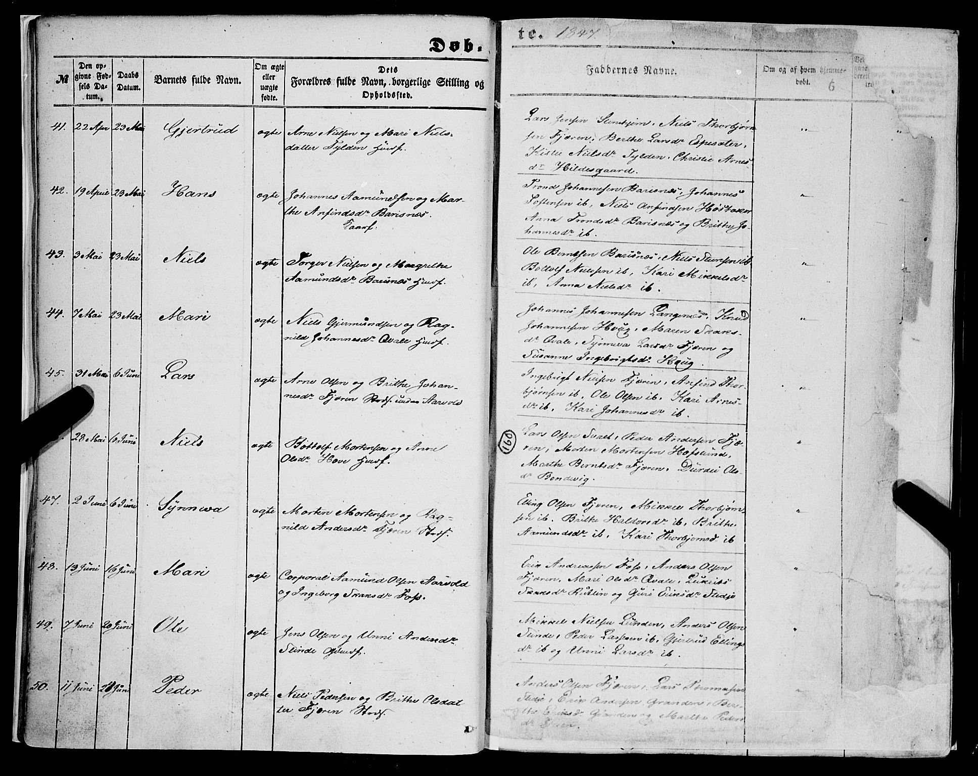 Sogndal sokneprestembete, SAB/A-81301/H/Haa/Haaa/L0012I: Parish register (official) no. A 12I, 1847-1859, p. 6