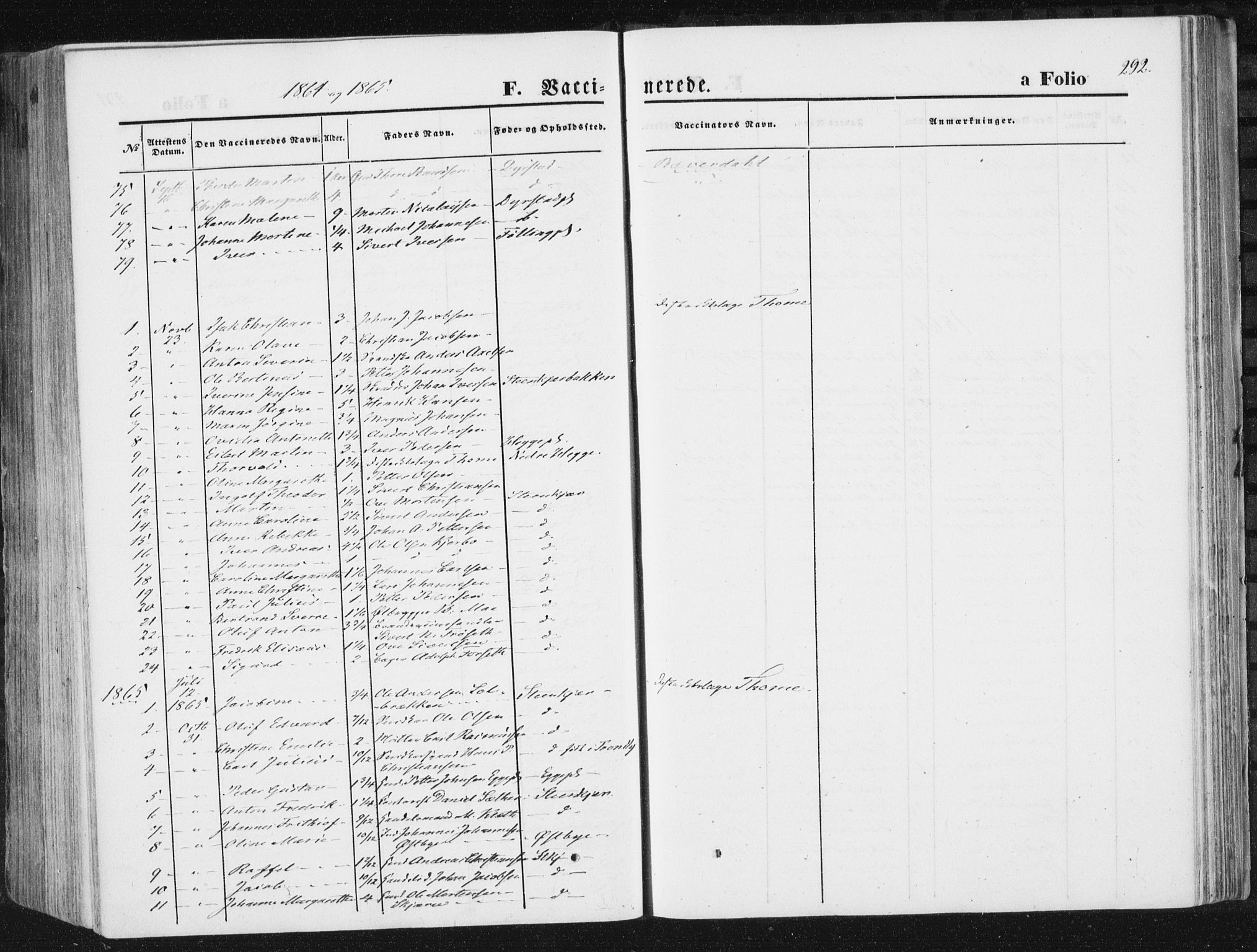 Ministerialprotokoller, klokkerbøker og fødselsregistre - Nord-Trøndelag, SAT/A-1458/746/L0447: Parish register (official) no. 746A06, 1860-1877, p. 292