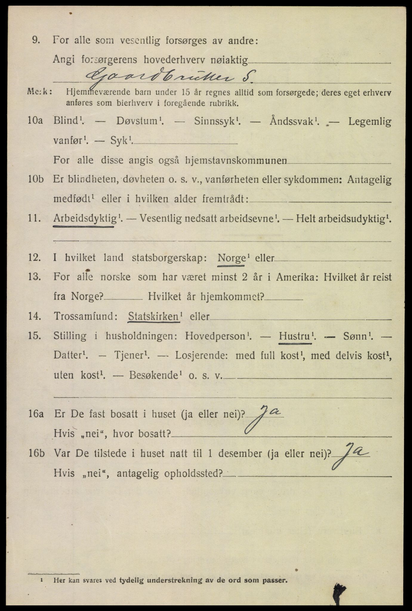 SAH, 1920 census for Nord-Aurdal, 1920, p. 5965