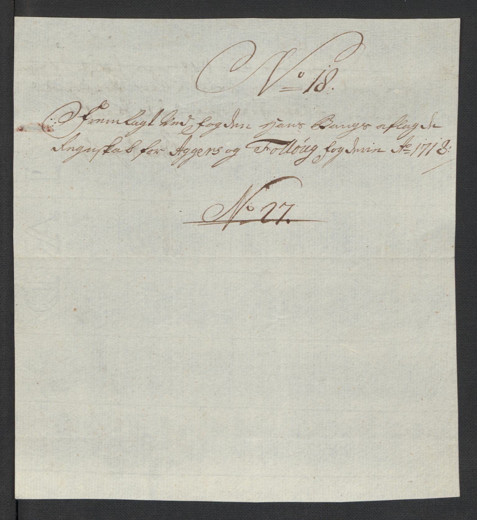 Rentekammeret inntil 1814, Reviderte regnskaper, Fogderegnskap, AV/RA-EA-4092/R10/L0456: Fogderegnskap Aker og Follo, 1718, p. 186