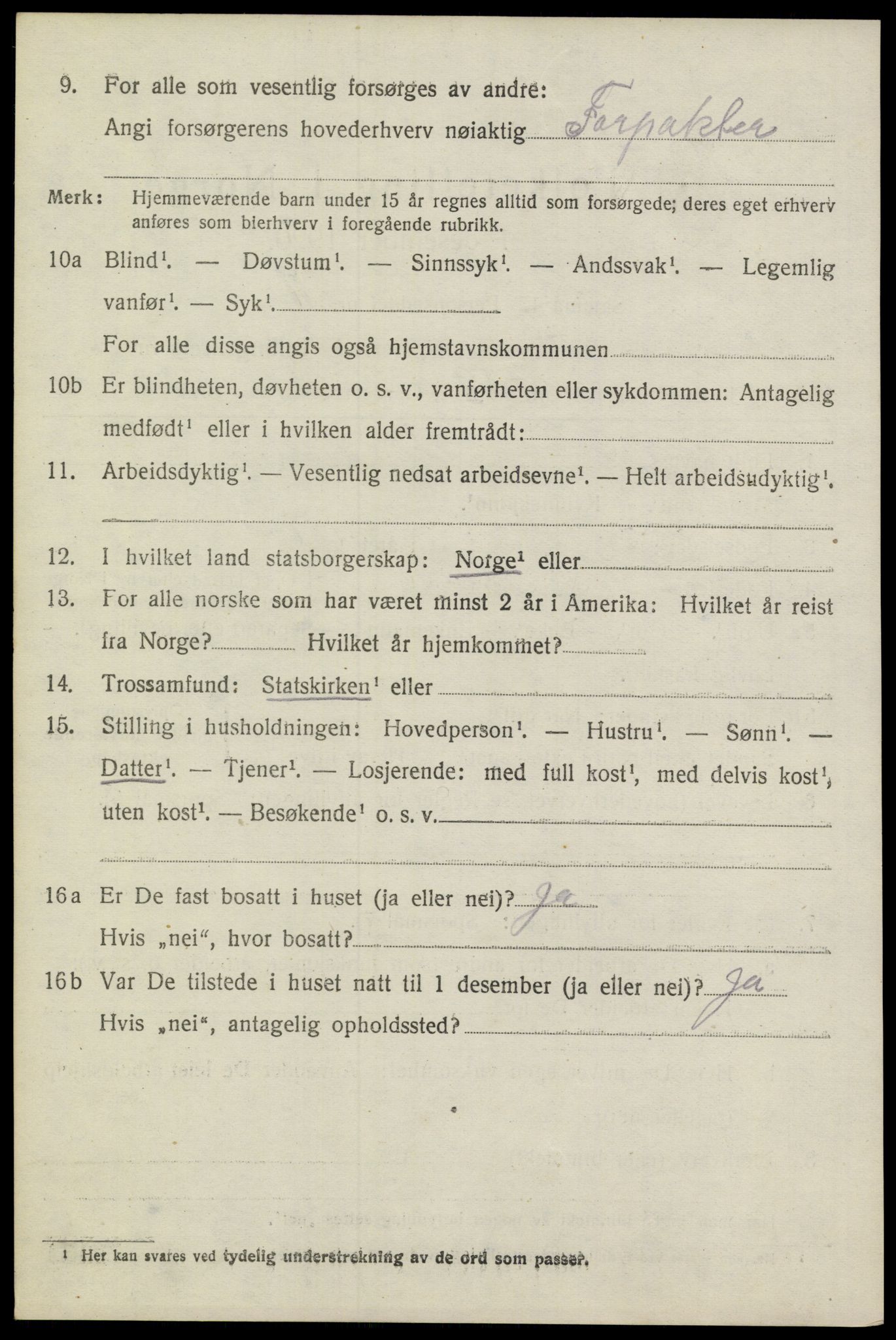 SAKO, 1920 census for Sannidal, 1920, p. 5378