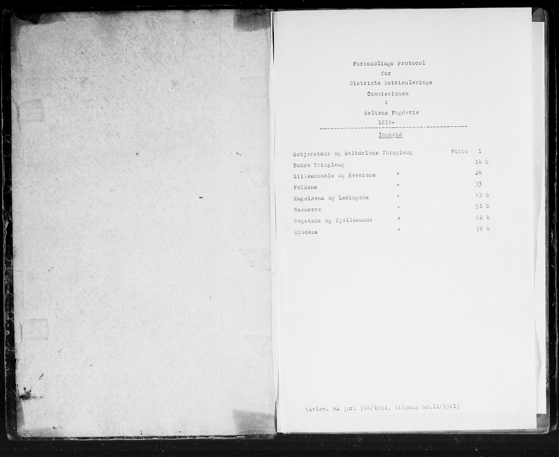 Hovedmatrikkelkommisjonen, RA/S-1529, 1819