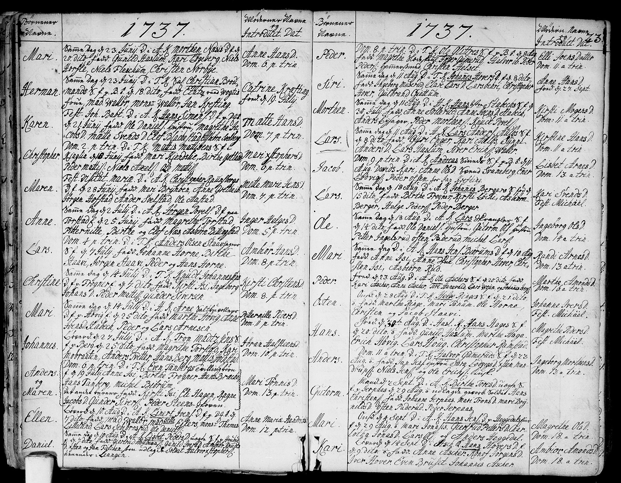 Asker prestekontor Kirkebøker, SAO/A-10256a/F/Fa/L0002: Parish register (official) no. I 2, 1733-1766, p. 23