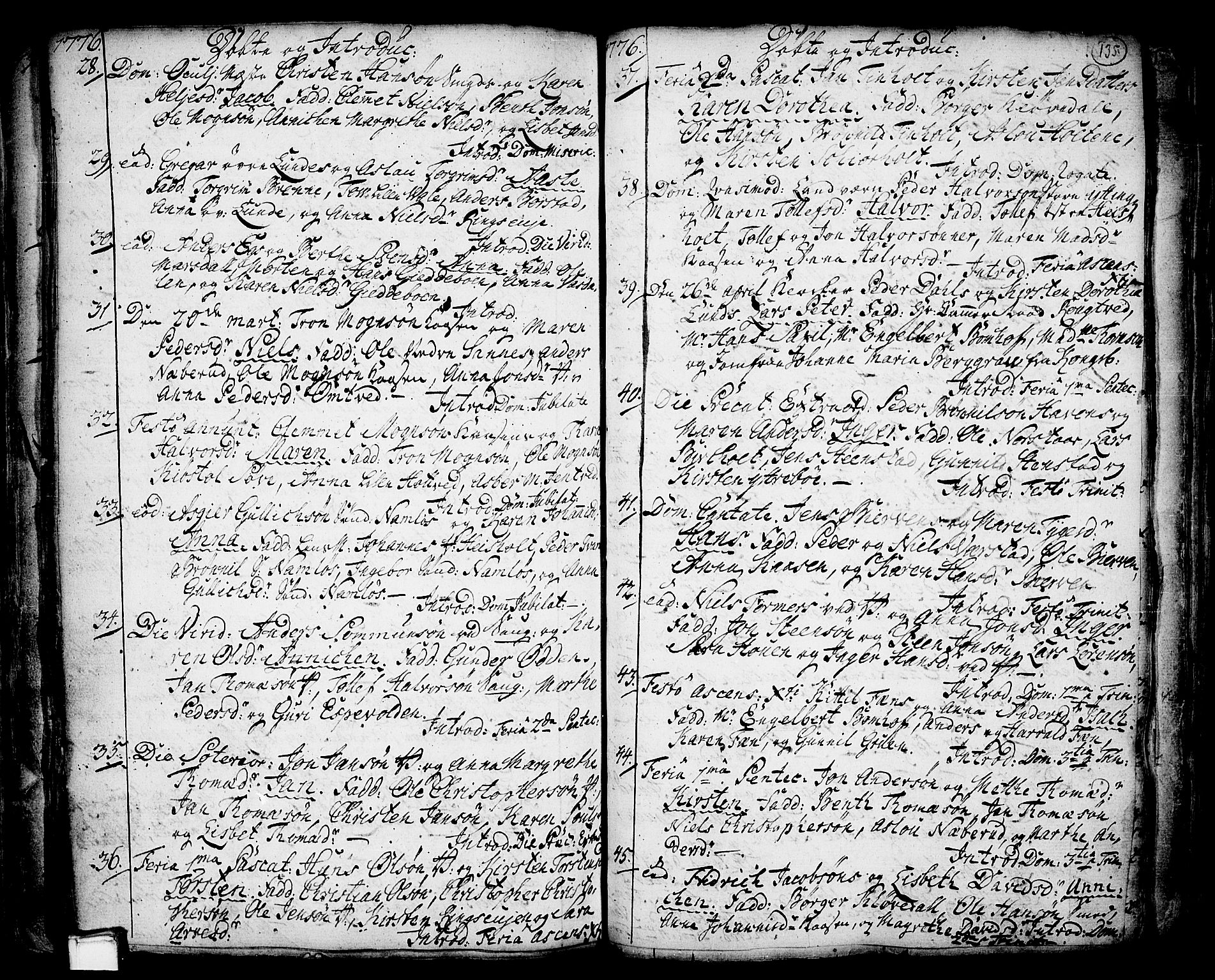 Holla kirkebøker, SAKO/A-272/F/Fa/L0001: Parish register (official) no. 1, 1717-1779, p. 135