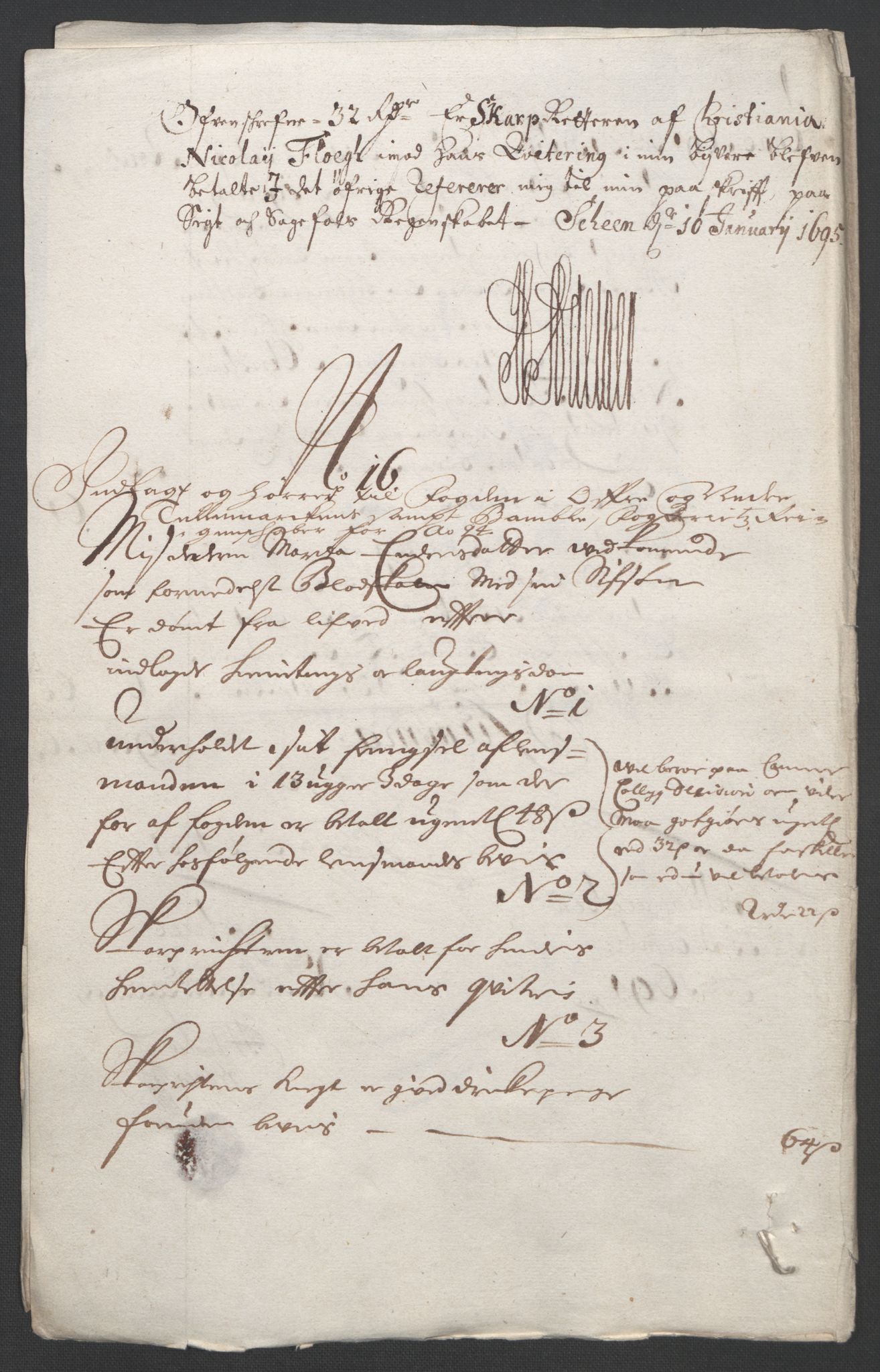 Rentekammeret inntil 1814, Reviderte regnskaper, Fogderegnskap, RA/EA-4092/R36/L2092: Fogderegnskap Øvre og Nedre Telemark og Bamble, 1694, p. 152