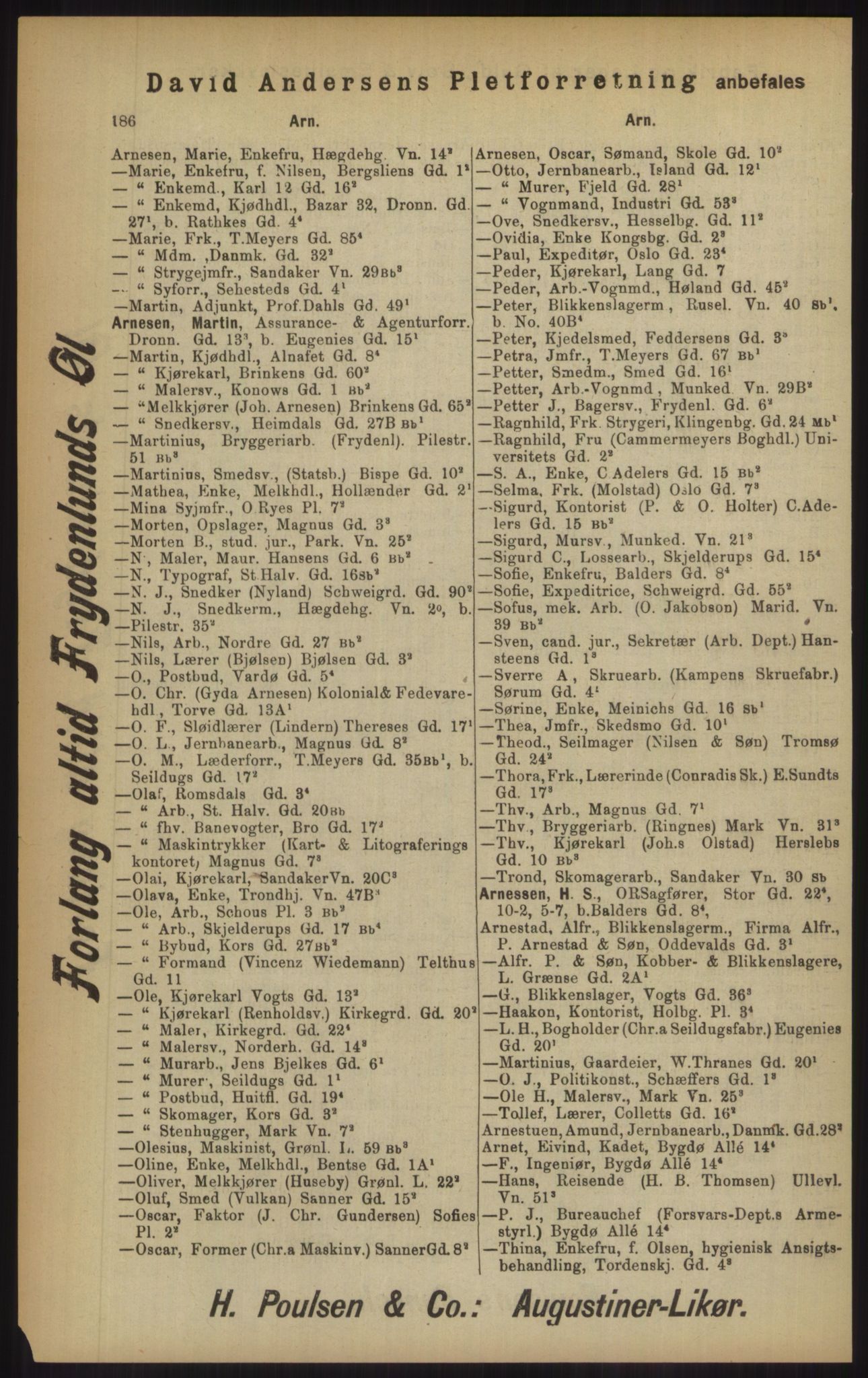 Kristiania/Oslo adressebok, PUBL/-, 1902, p. 186