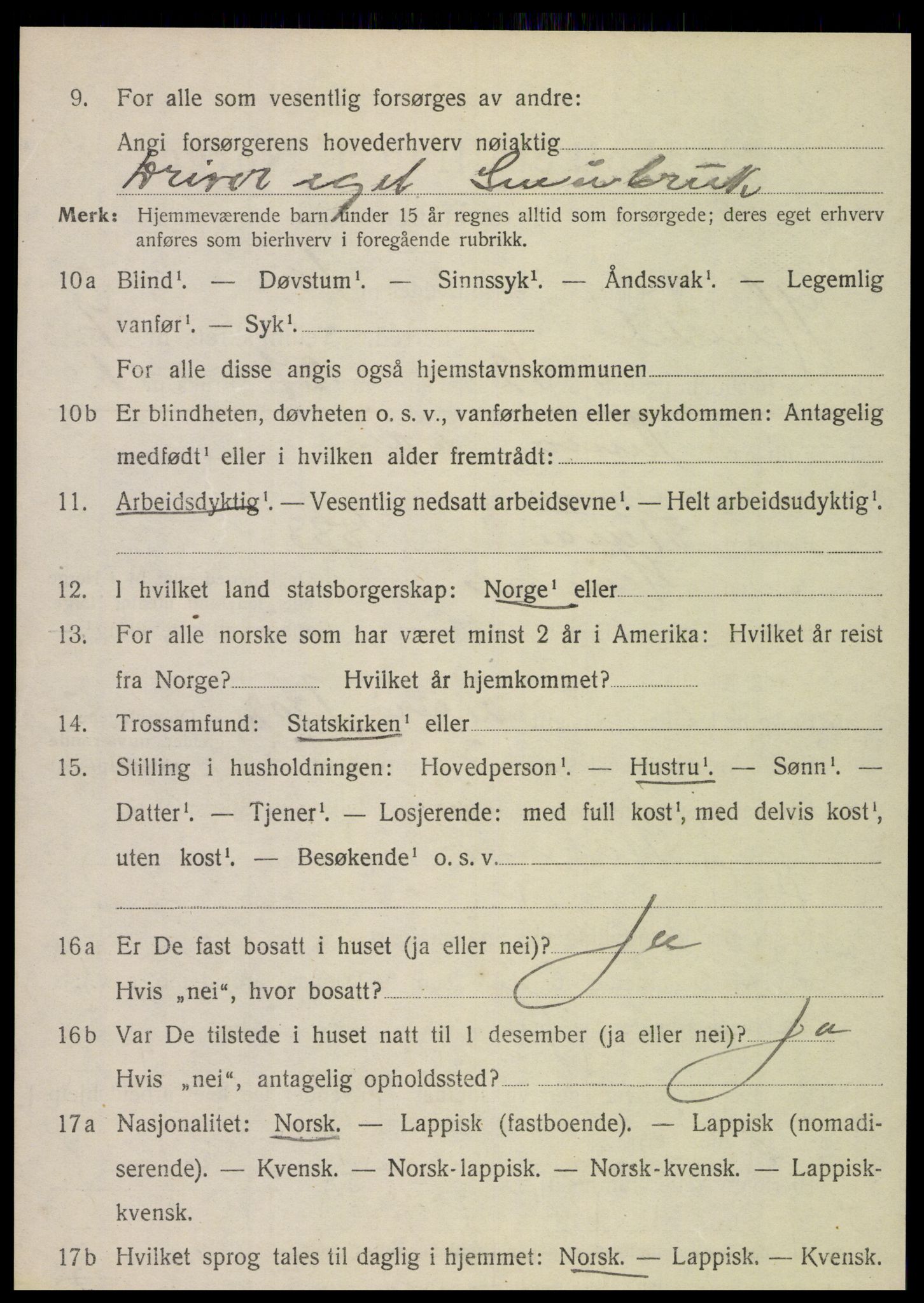 SAT, 1920 census for Hemnes, 1920, p. 7111