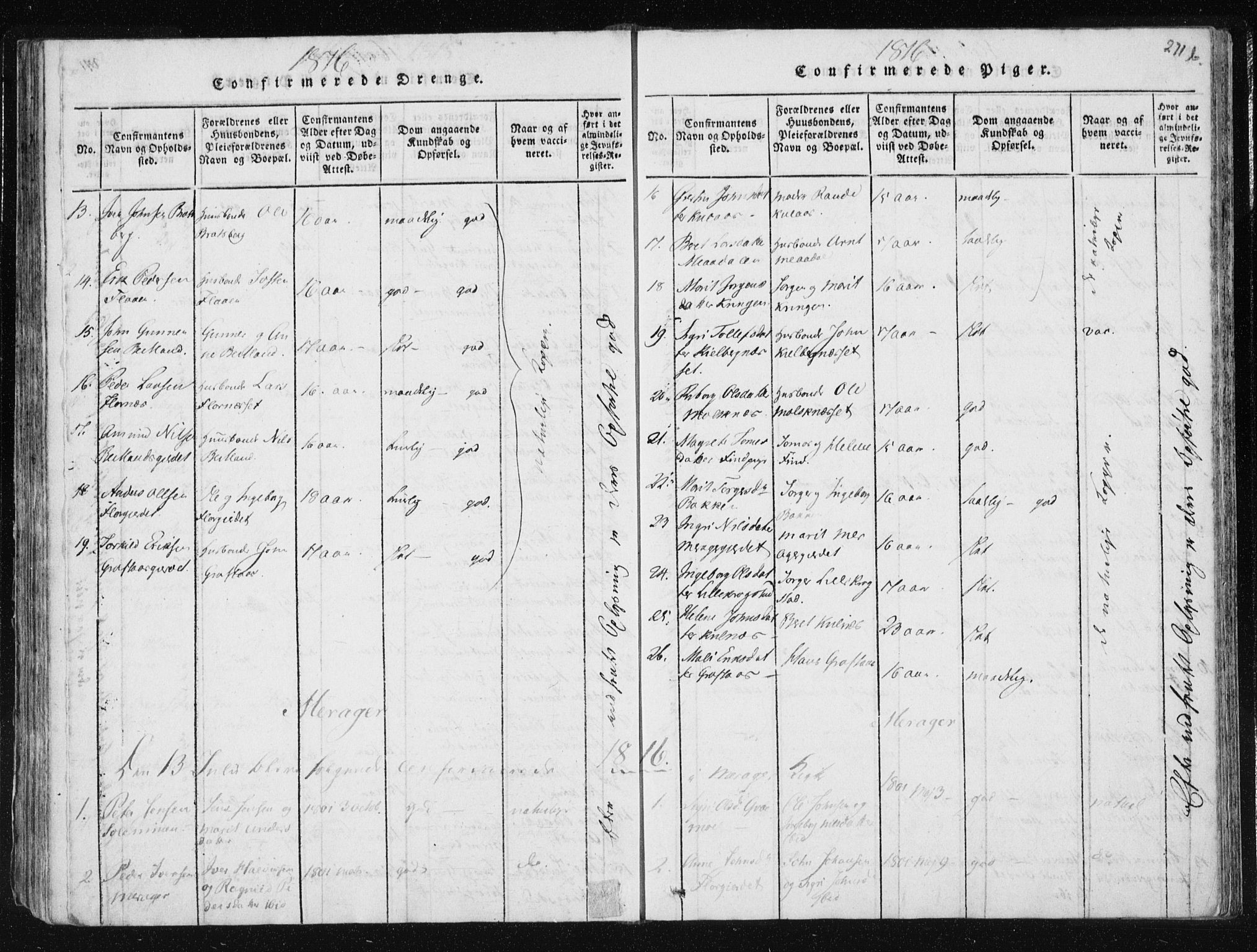 Ministerialprotokoller, klokkerbøker og fødselsregistre - Nord-Trøndelag, SAT/A-1458/709/L0061: Parish register (official) no. 709A08 /4, 1815-1819, p. 271b