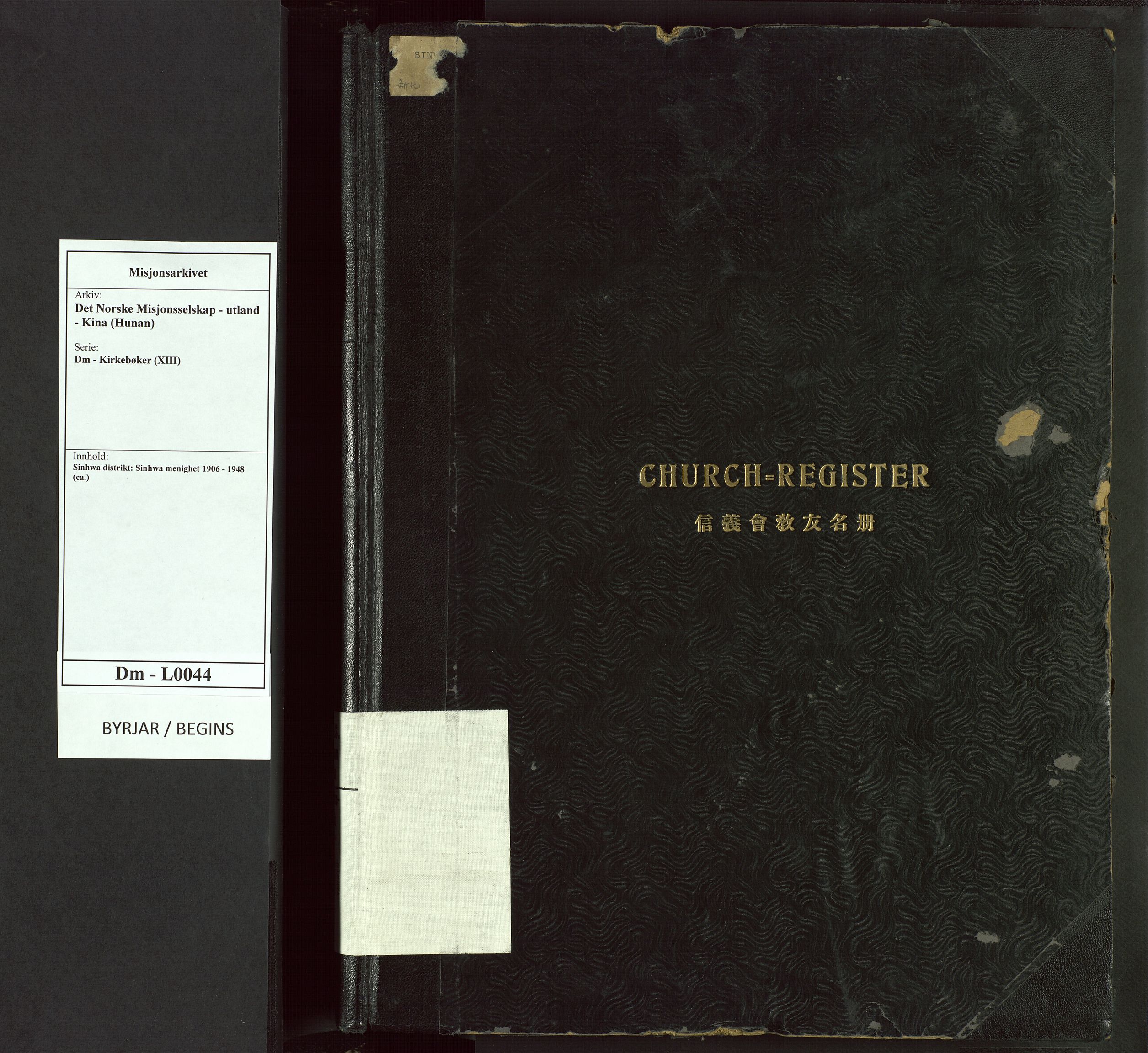 Det Norske Misjonsselskap - utland - Kina (Hunan), VID/MA-A-1065/Dm/L0044: Parish register (official) no. 82, 1906-1948
