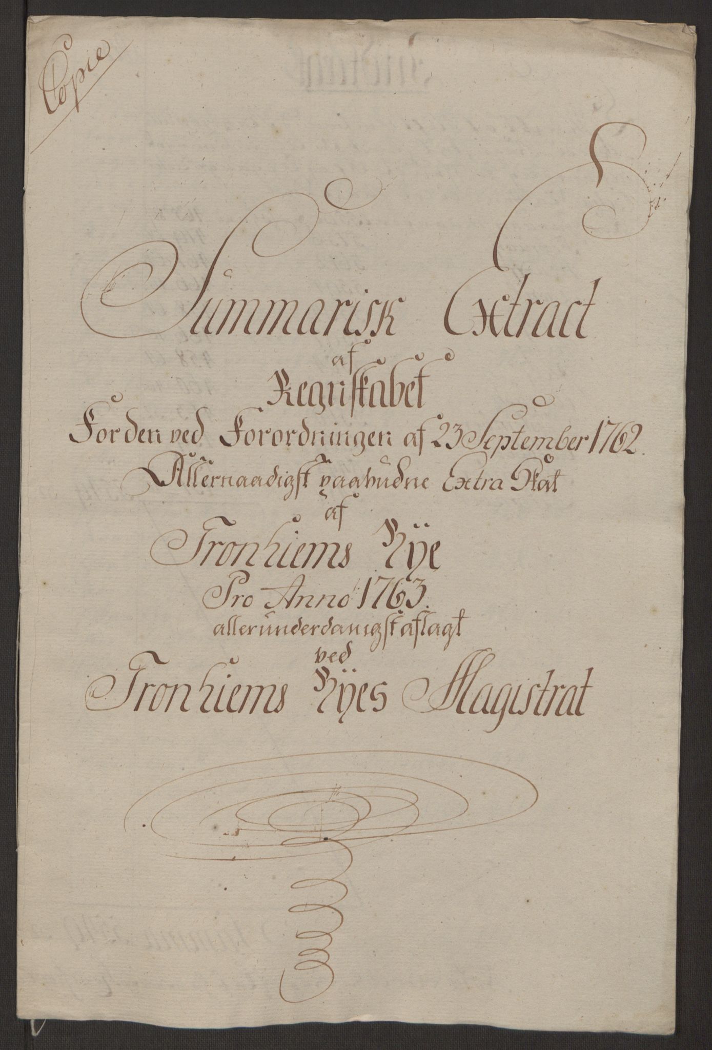 Rentekammeret inntil 1814, Reviderte regnskaper, Byregnskaper, AV/RA-EA-4066/R/Rs/L0516/0001: [S9] Kontribusjonsregnskap / Ekstraskatt, 1762-1767, p. 111