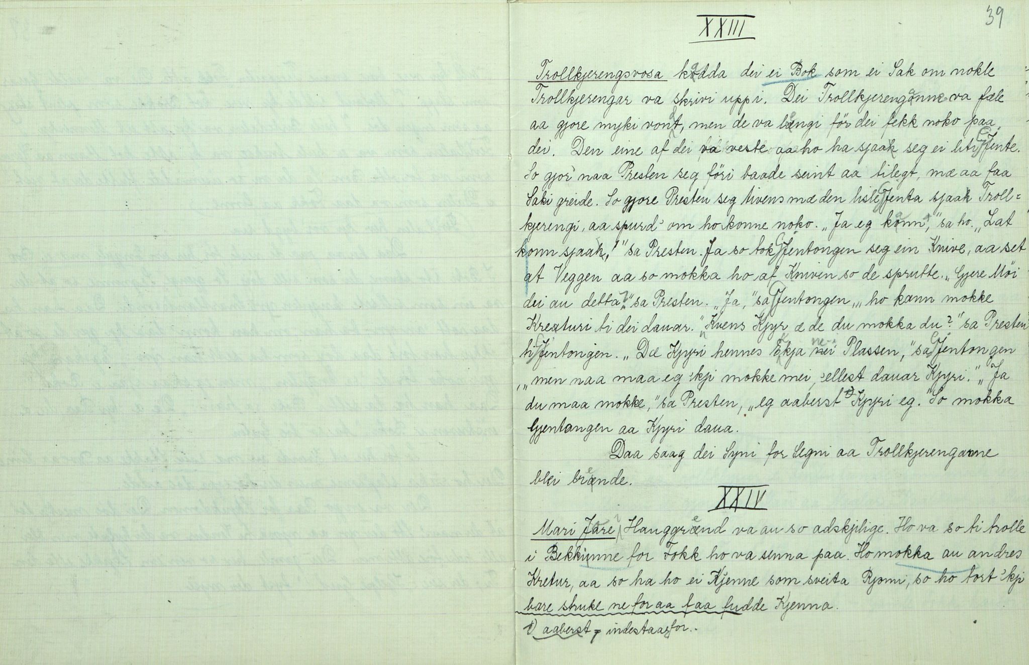 Rikard Berge, TEMU/TGM-A-1003/F/L0007/0040: 251-299 / 290 Avskrift av oppskrifter etter John og Haavor Lie. 1874. Etter bestemor. R. Berge, 1921, p. 38-39