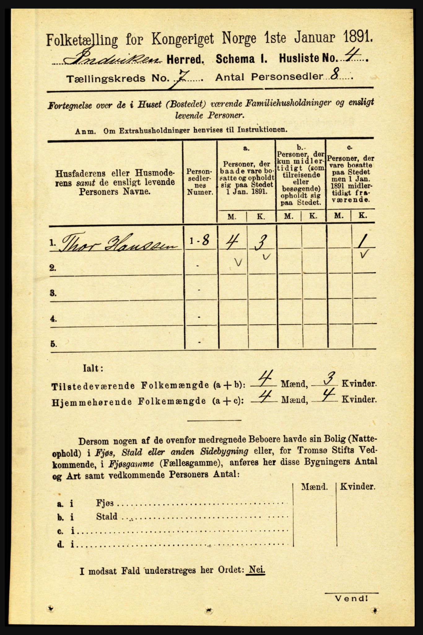 RA, 1891 census for 1447 Innvik, 1891, p. 2602