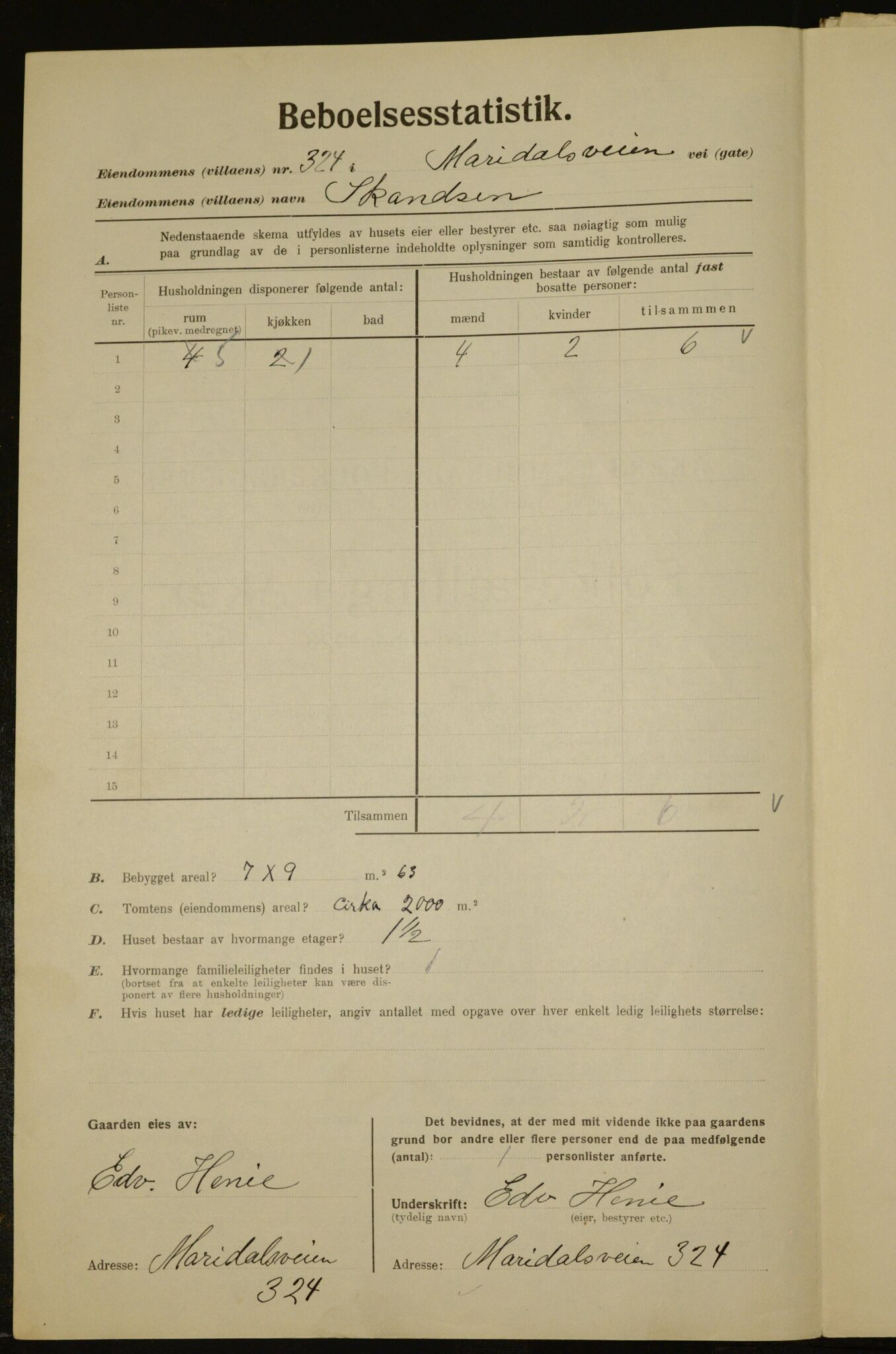 , Municipal Census 1923 for Aker, 1923, p. 14896