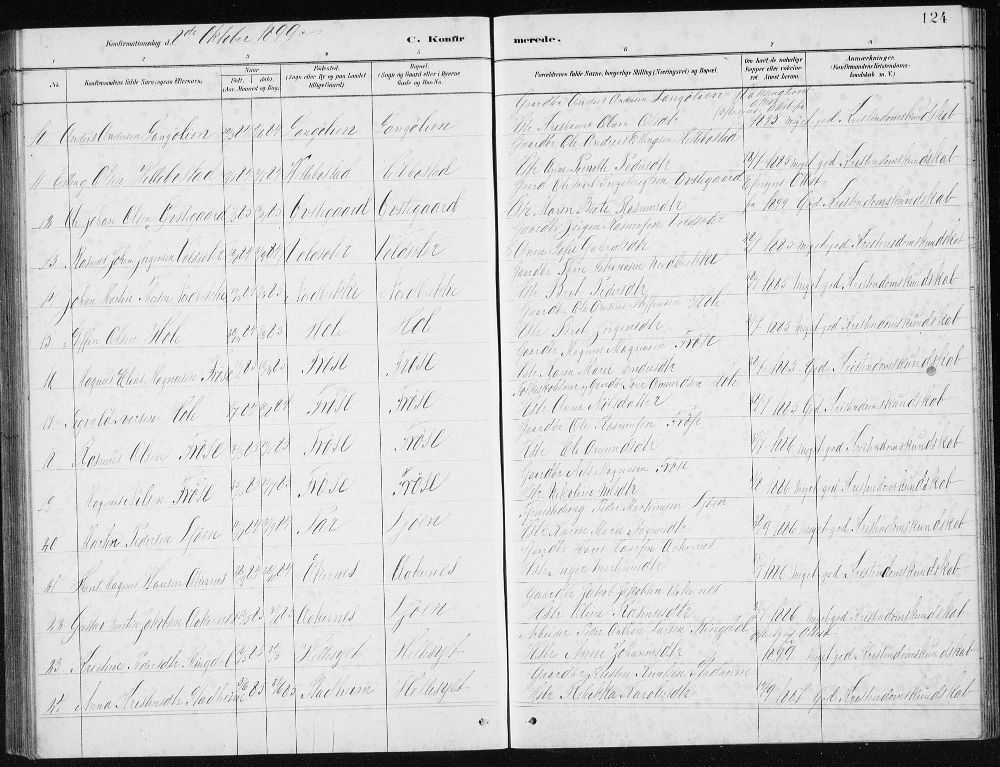 Ministerialprotokoller, klokkerbøker og fødselsregistre - Møre og Romsdal, AV/SAT-A-1454/517/L0230: Parish register (copy) no. 517C03, 1879-1912, p. 124