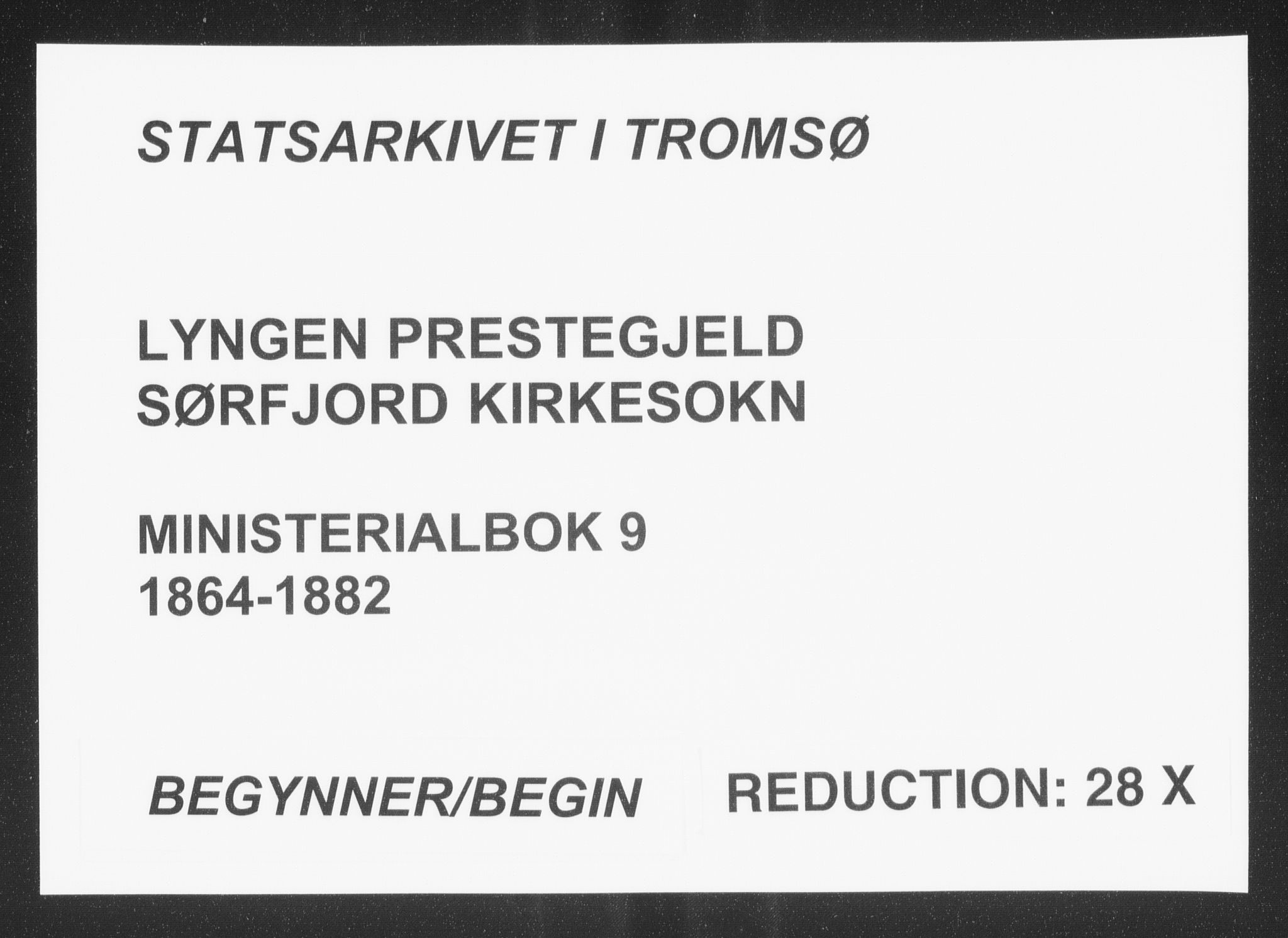 Lyngen sokneprestembete, SATØ/S-1289/H/He/Hea/L0009kirke: Parish register (official) no. 9, 1864-1882