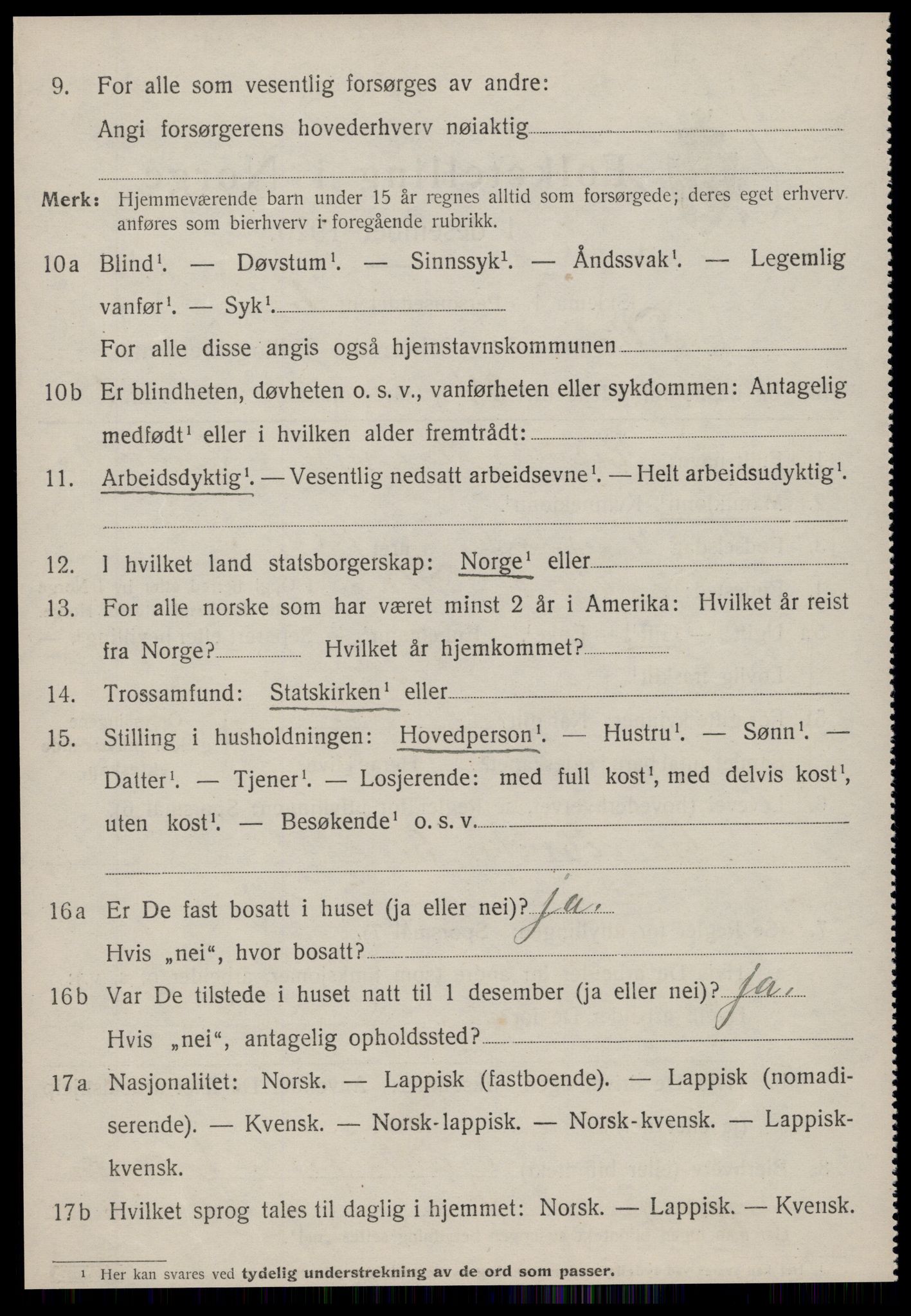 SAT, 1920 census for Fillan, 1920, p. 2975