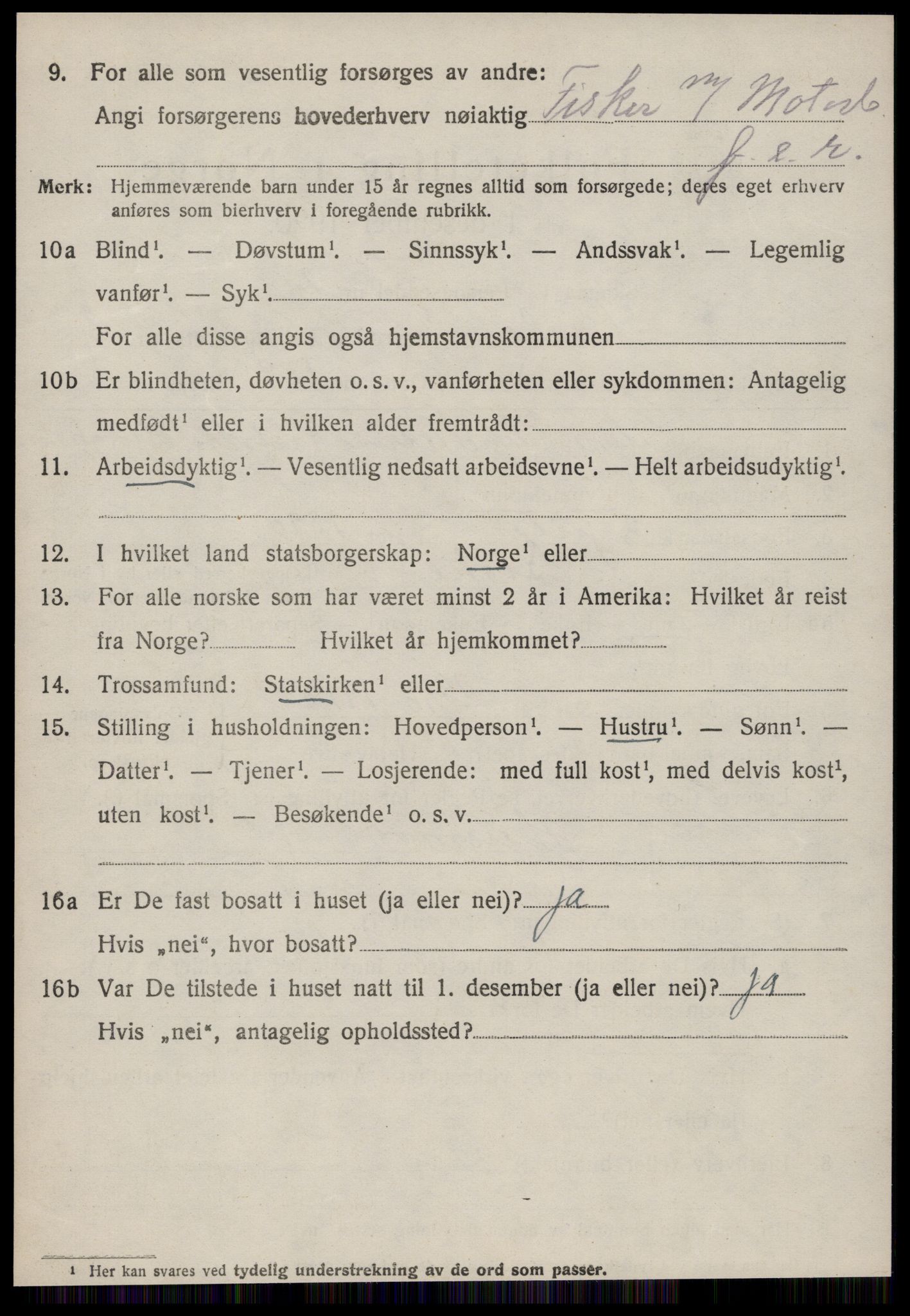 SAT, 1920 census for Giske, 1920, p. 1881