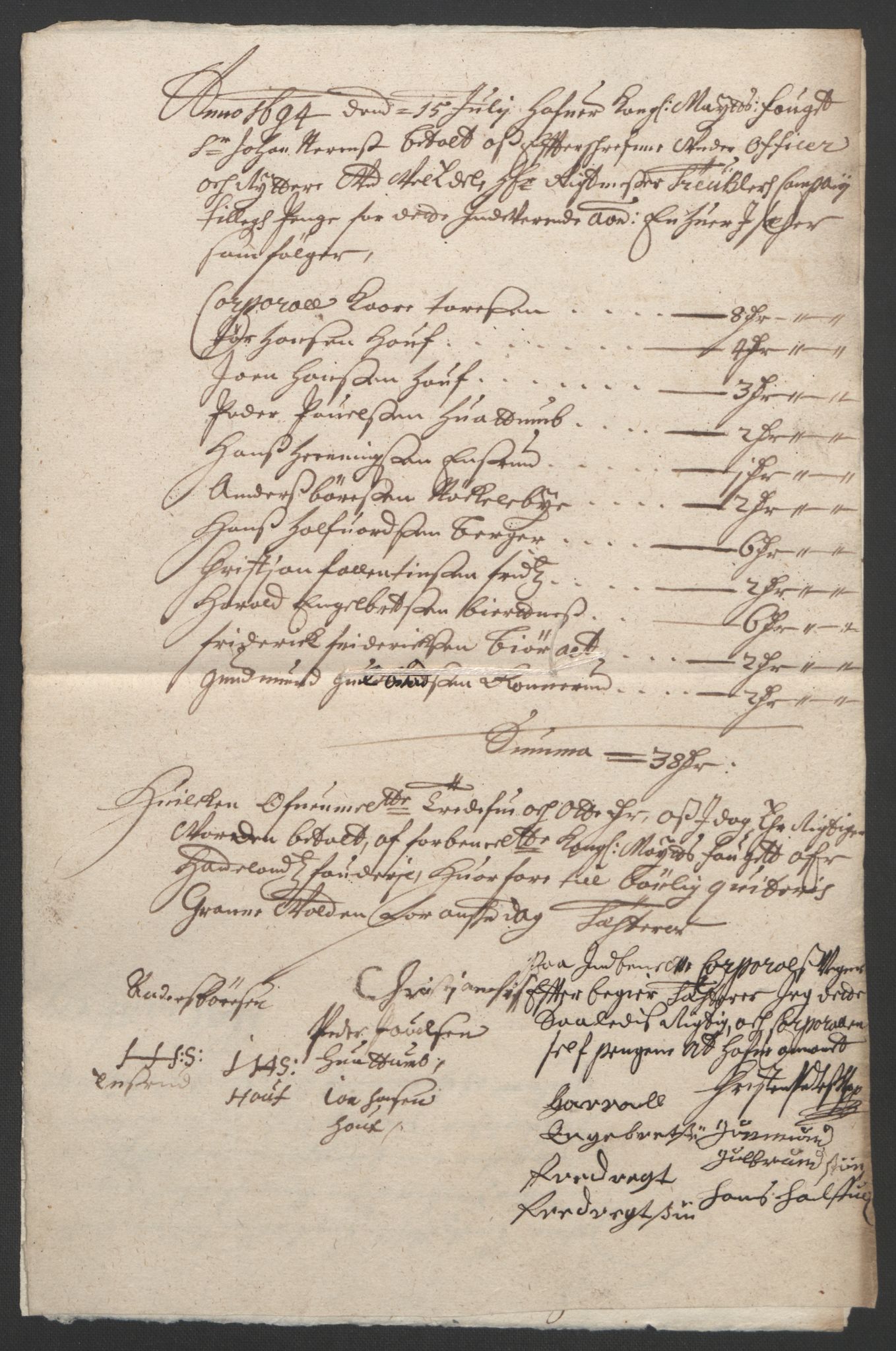 Rentekammeret inntil 1814, Reviderte regnskaper, Fogderegnskap, AV/RA-EA-4092/R18/L1292: Fogderegnskap Hadeland, Toten og Valdres, 1693-1694, p. 417