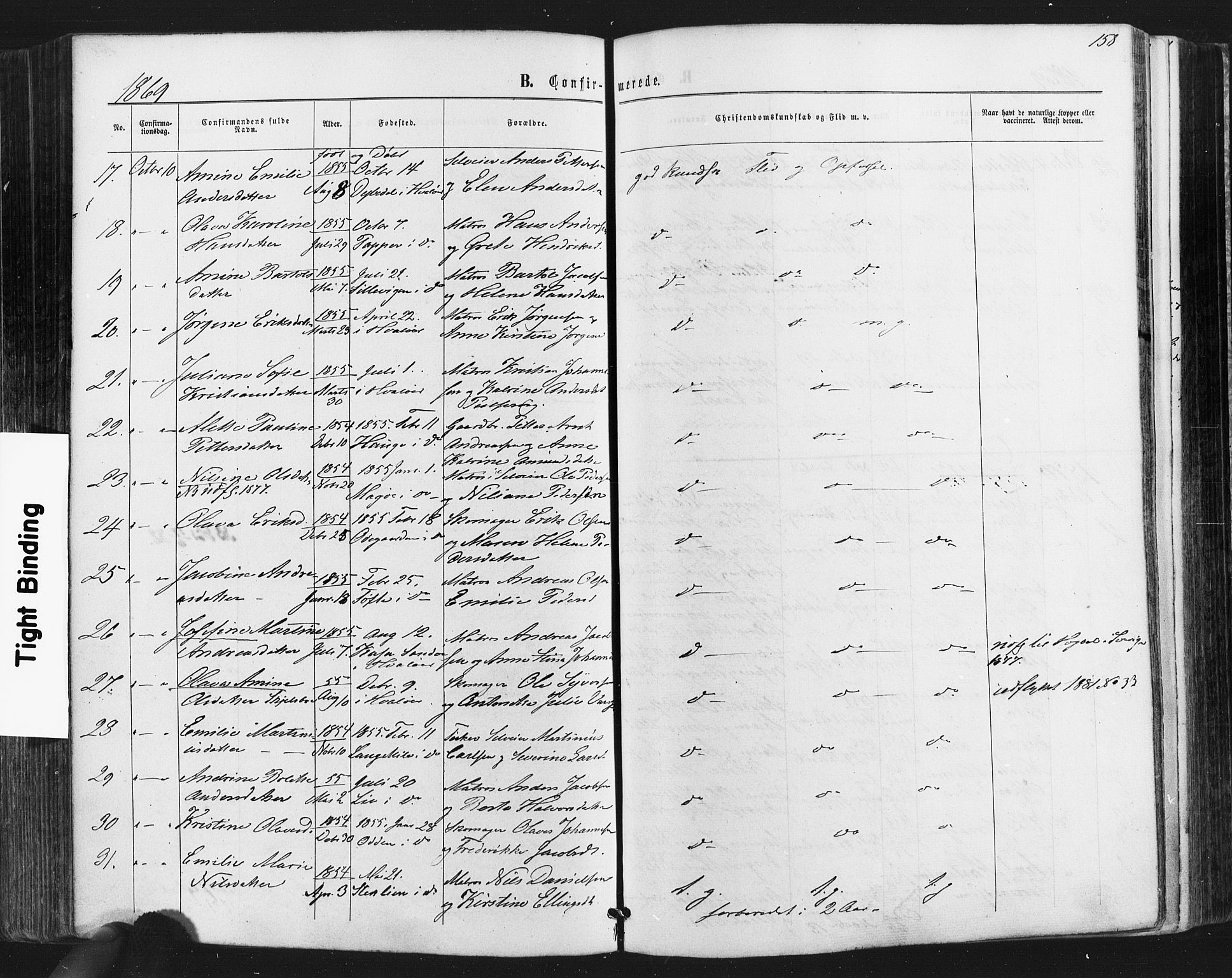 Hvaler prestekontor Kirkebøker, AV/SAO-A-2001/F/Fa/L0007: Parish register (official) no. I 7, 1864-1878, p. 158