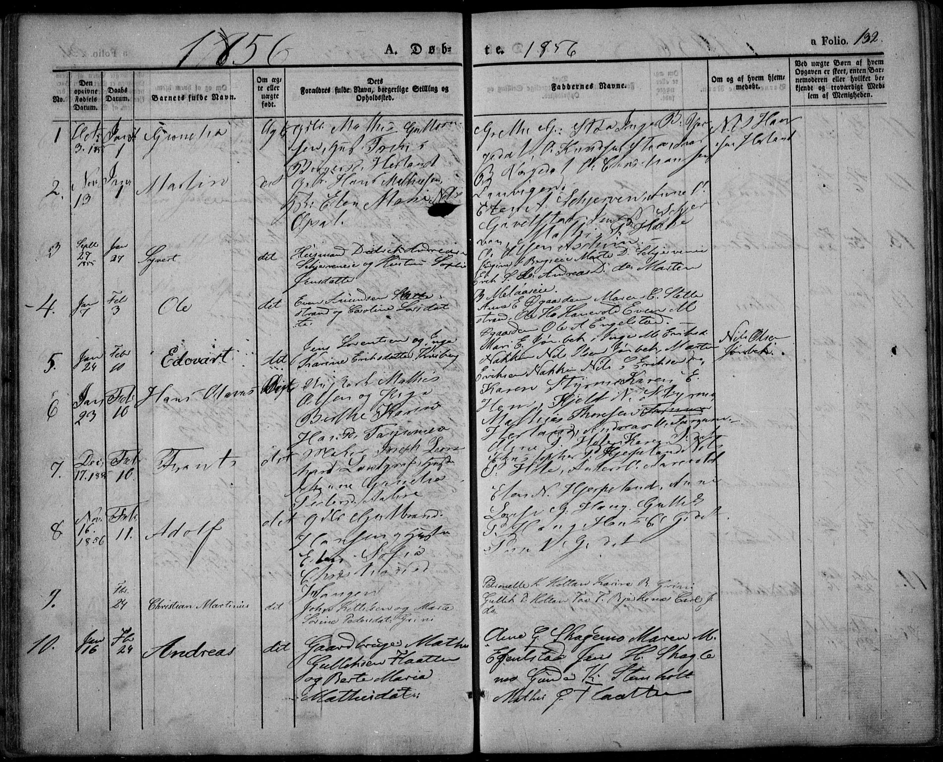 Lardal kirkebøker, SAKO/A-350/F/Fa/L0006: Parish register (official) no. I 6, 1835-1860, p. 132