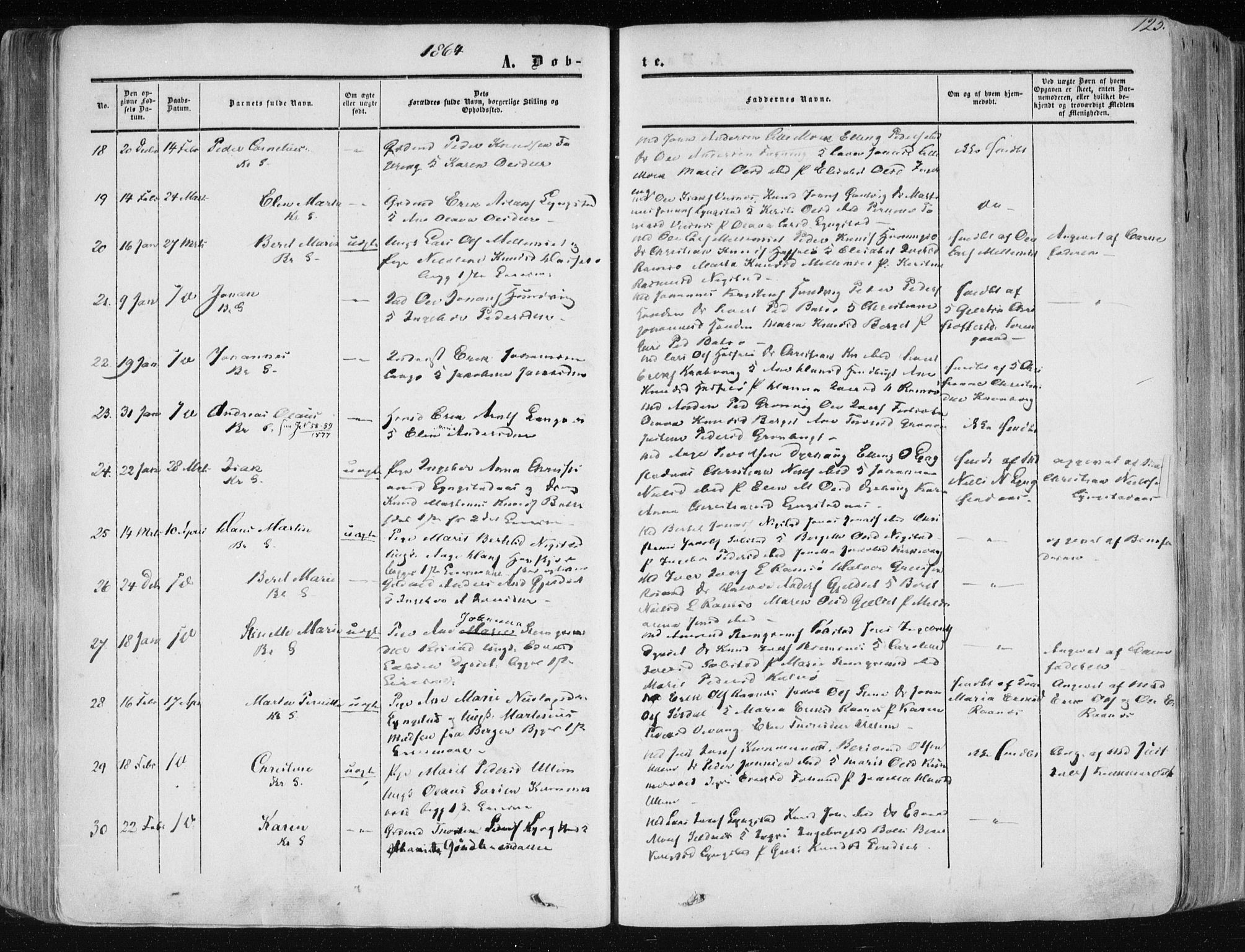 Ministerialprotokoller, klokkerbøker og fødselsregistre - Møre og Romsdal, AV/SAT-A-1454/568/L0804: Parish register (official) no. 568A11, 1854-1868, p. 125