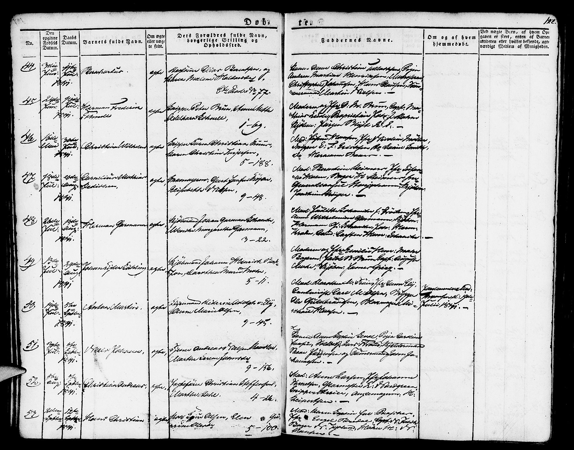 Nykirken Sokneprestembete, AV/SAB-A-77101/H/Haa/L0012: Parish register (official) no. A 12, 1821-1844, p. 128