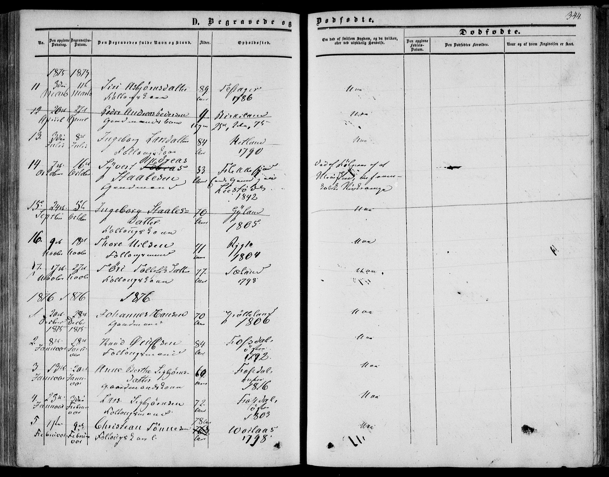 Bakke sokneprestkontor, SAK/1111-0002/F/Fa/Fab/L0002: Parish register (official) no. A 2, 1855-1884, p. 344