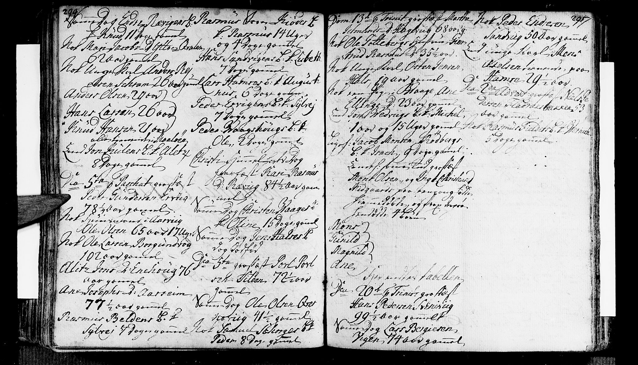 Selje sokneprestembete, SAB/A-99938/H/Ha/Haa/Haaa: Parish register (official) no. A 4, 1743-1759, p. 294-295