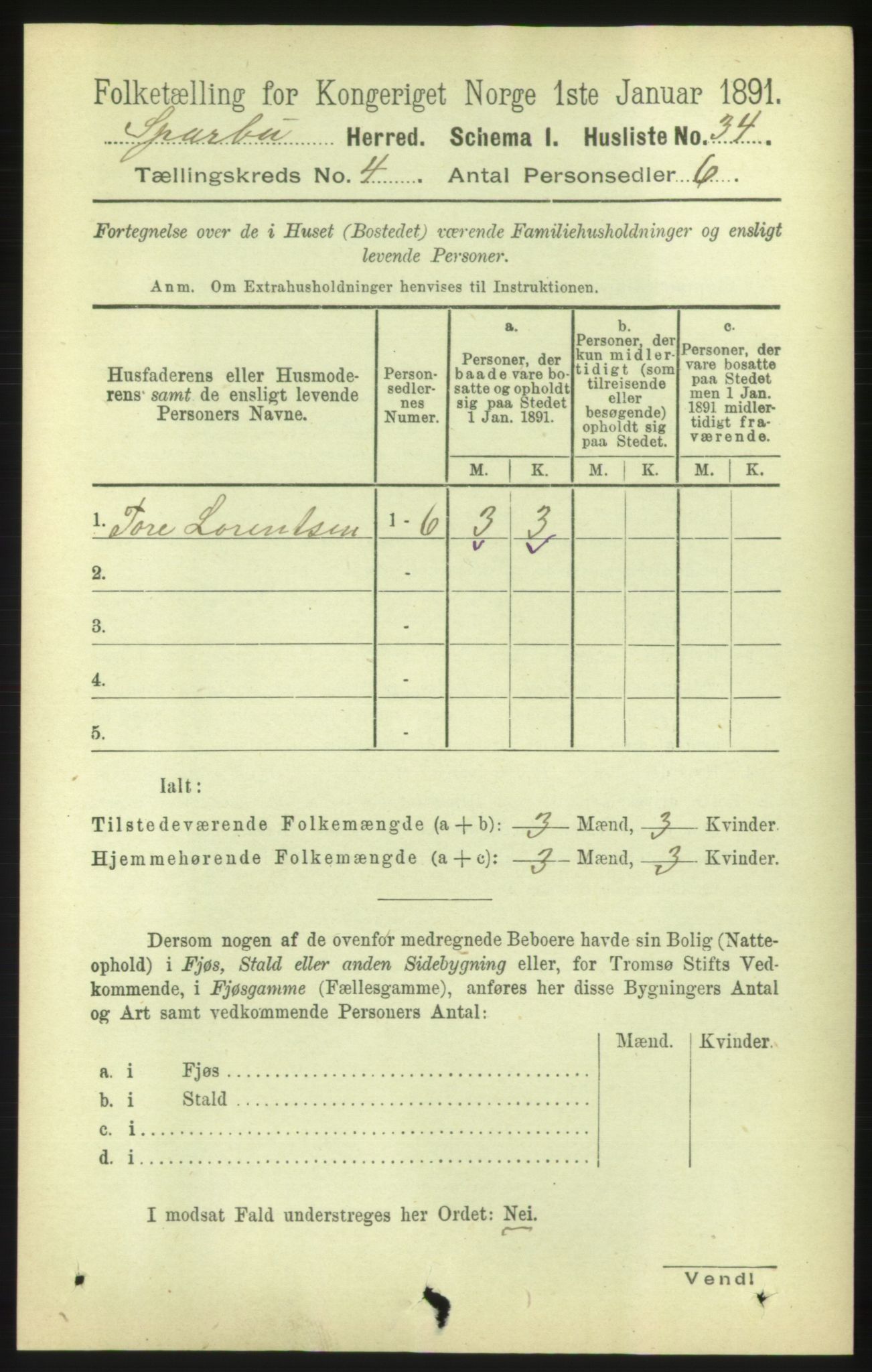 RA, 1891 census for 1731 Sparbu, 1891, p. 1355