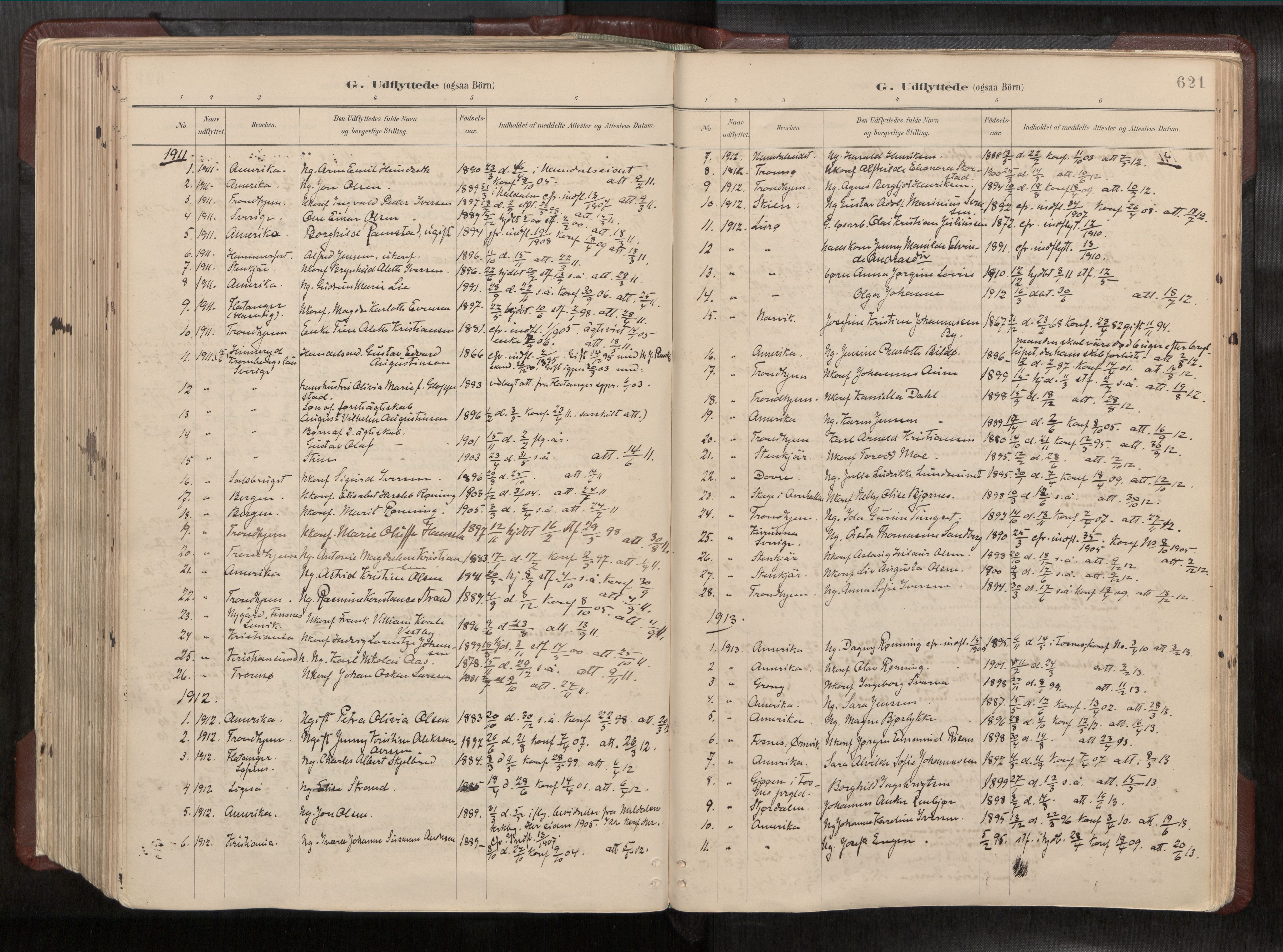 Ministerialprotokoller, klokkerbøker og fødselsregistre - Nord-Trøndelag, SAT/A-1458/768/L0579a: Parish register (official) no. 768A14, 1887-1931, p. 621