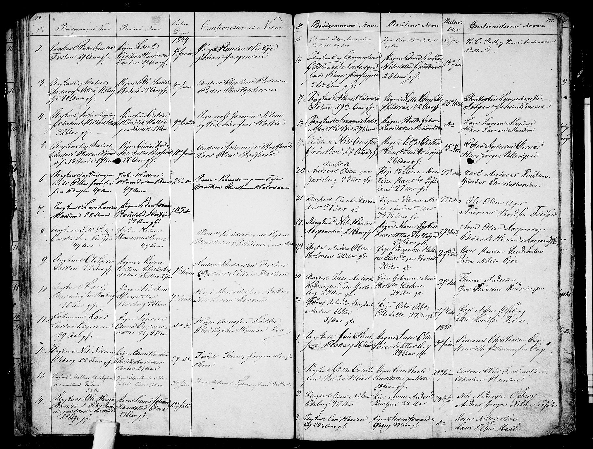 Sem kirkebøker, SAKO/A-5/G/Ga/L0003: Parish register (copy) no. I 3, 1844-1855, p. 148-149