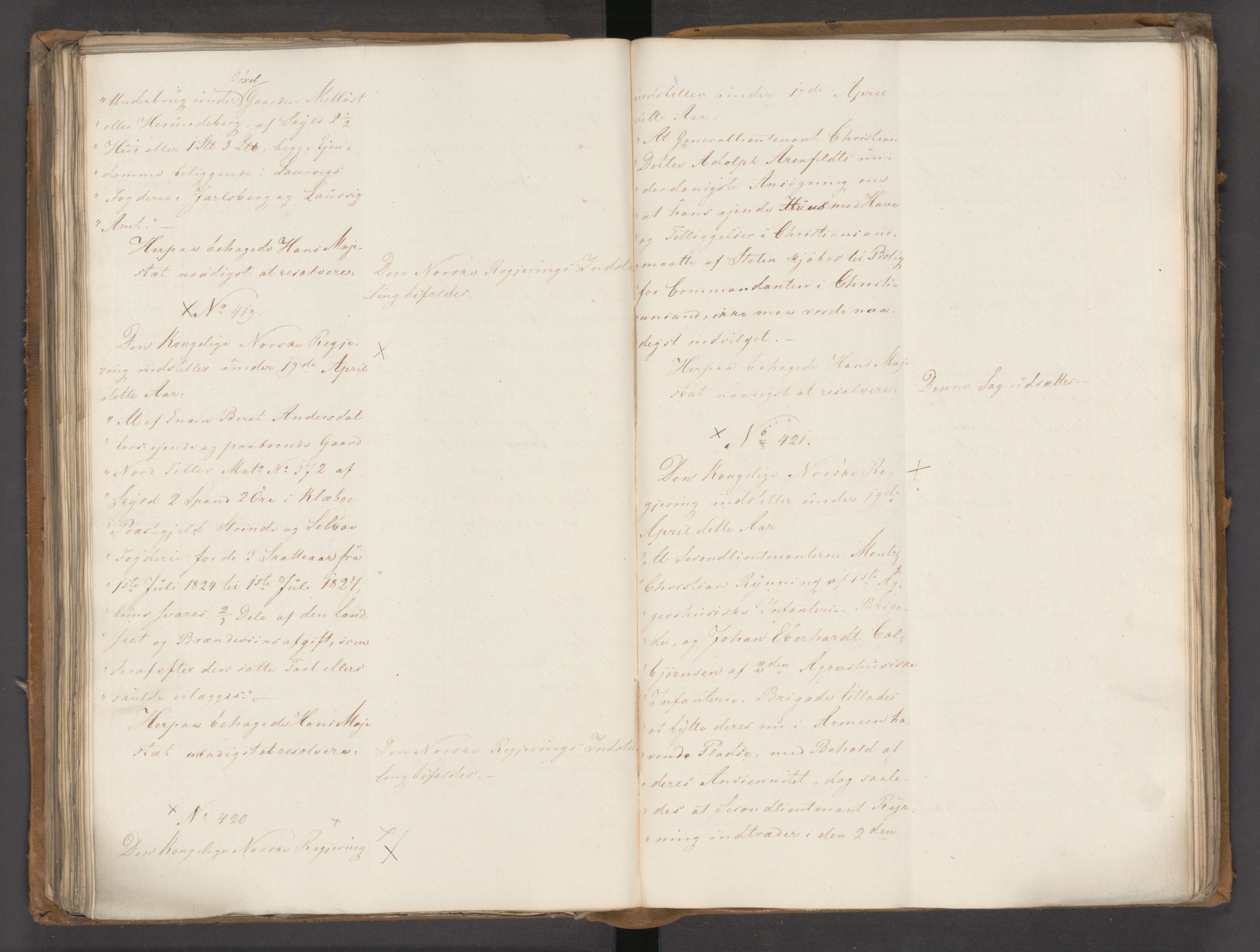 Statsrådssekretariatet, AV/RA-S-1001/A/Ab/L0020: Kgl. res. nr. 1-579, 1. halvår, 1825