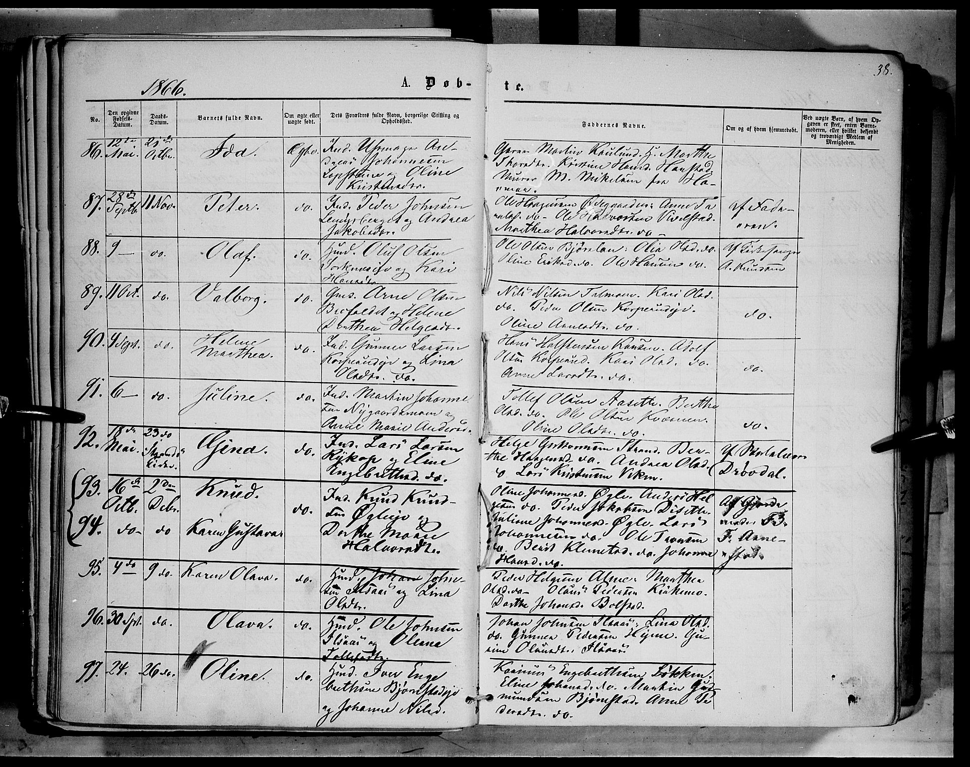 Åmot prestekontor, Hedmark, AV/SAH-PREST-056/H/Ha/Haa/L0008: Parish register (official) no. 8, 1862-1875, p. 38