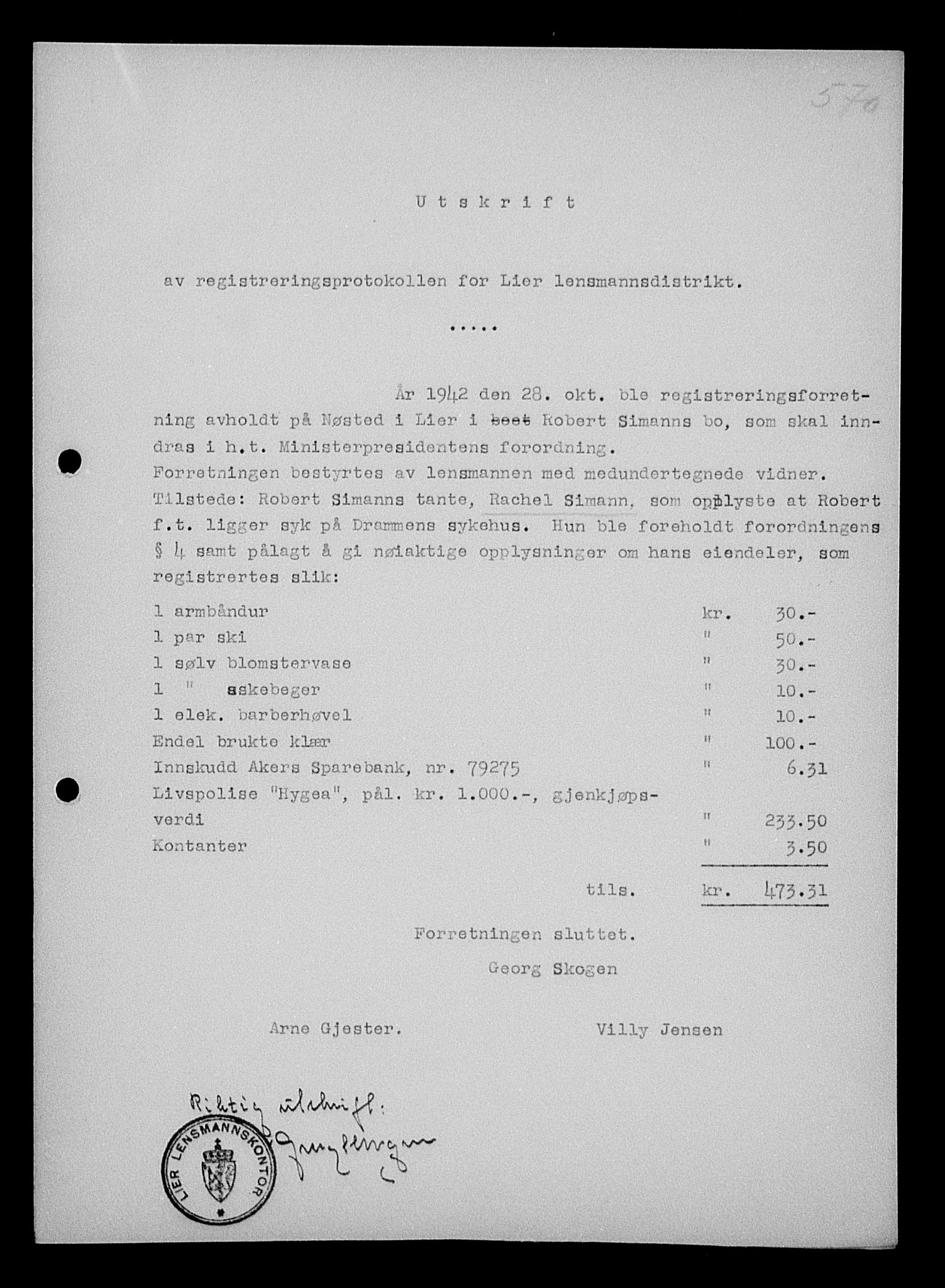 Justisdepartementet, Tilbakeføringskontoret for inndratte formuer, RA/S-1564/H/Hc/Hcd/L1007: --, 1945-1947, p. 133