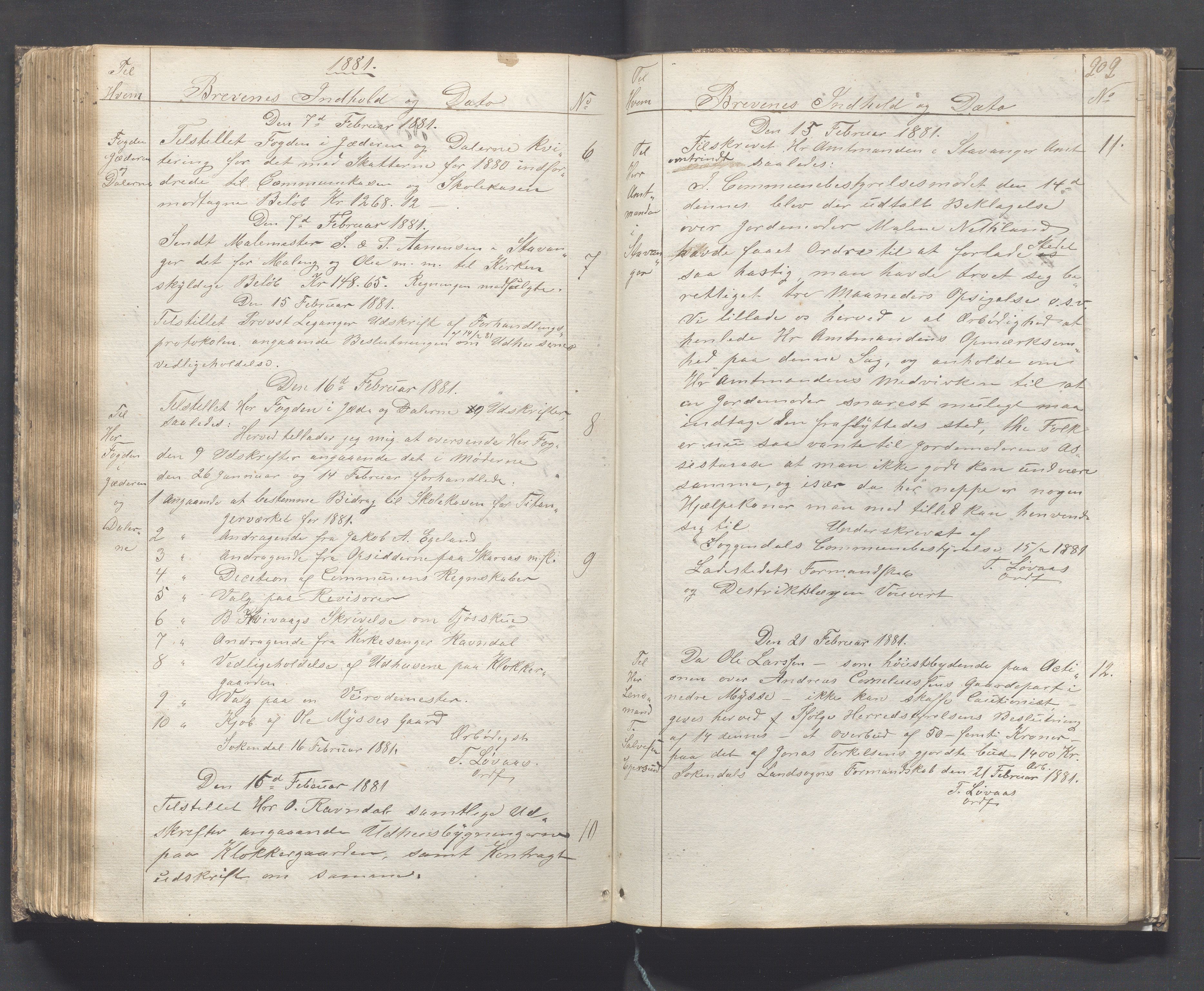 Sokndal kommune - Formannskapet/Sentraladministrasjonen, IKAR/K-101099/B/L0001: Kopibok, 1837-1886, p. 202