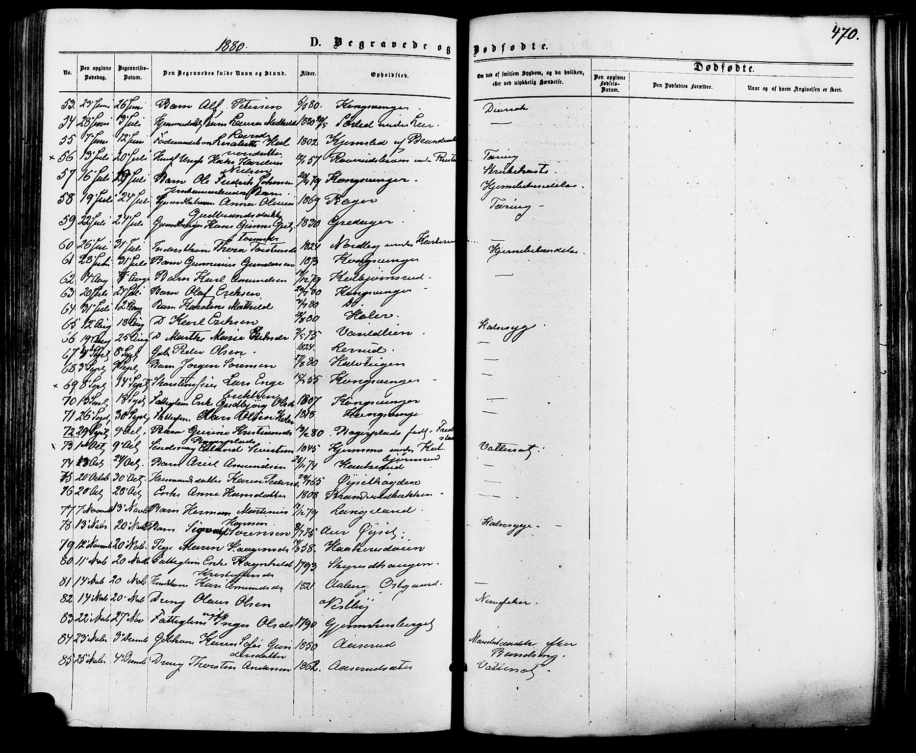 Vinger prestekontor, SAH/PREST-024/H/Ha/Haa/L0012: Parish register (official) no. 12, 1871-1880, p. 470
