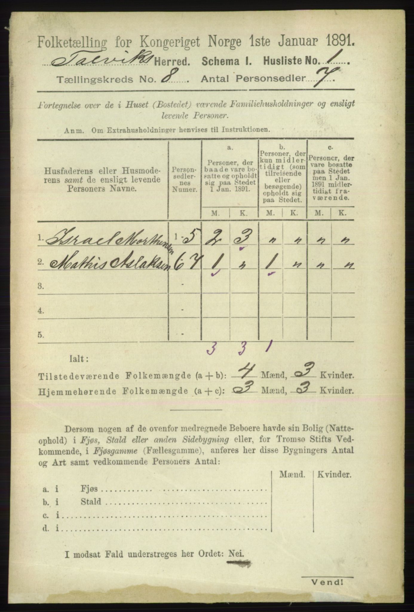 RA, 1891 census for 2013 Talvik, 1891, p. 2032