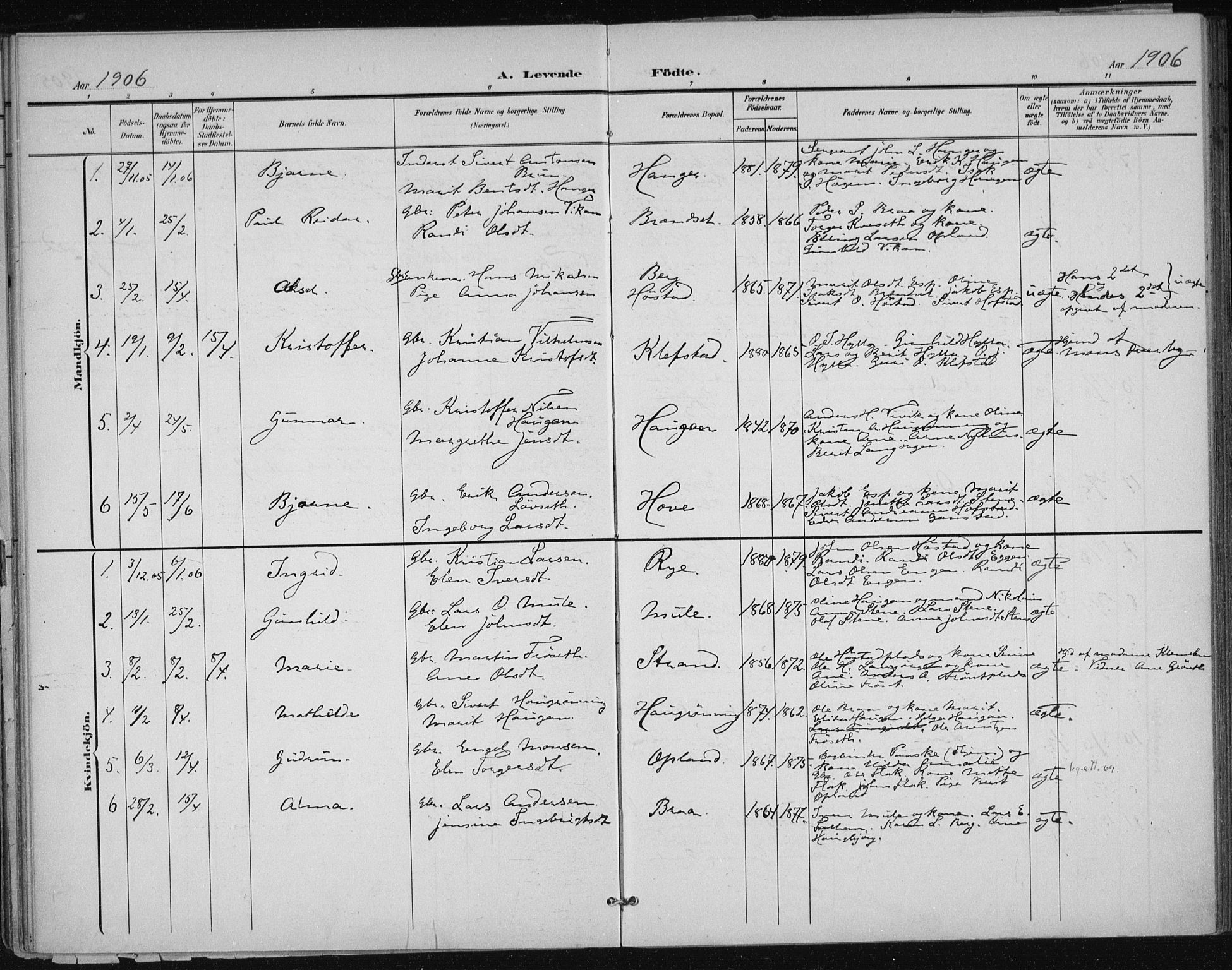 Ministerialprotokoller, klokkerbøker og fødselsregistre - Sør-Trøndelag, SAT/A-1456/612/L0380: Parish register (official) no. 612A12, 1898-1907