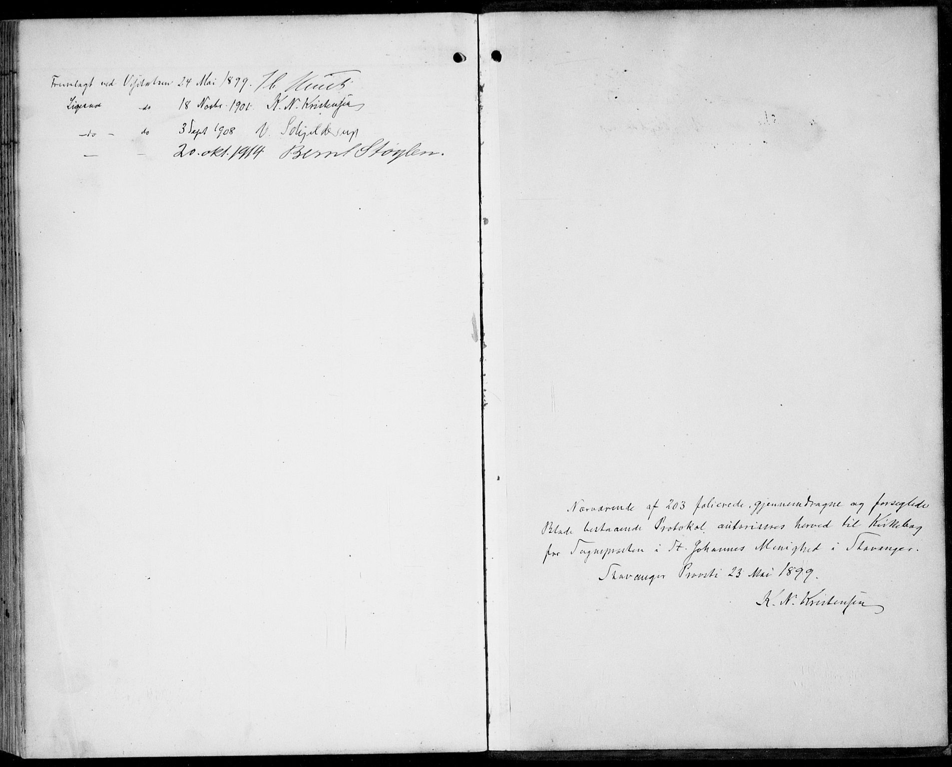 St. Johannes sokneprestkontor, AV/SAST-A-101814/002/B/L0001: Parish register (official) no. A 8, 1899-1917