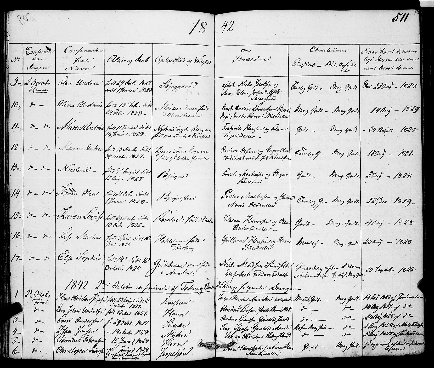 Ramnes kirkebøker, AV/SAKO-A-314/F/Fa/L0005: Parish register (official) no. I 5, 1841-1861, p. 510-511