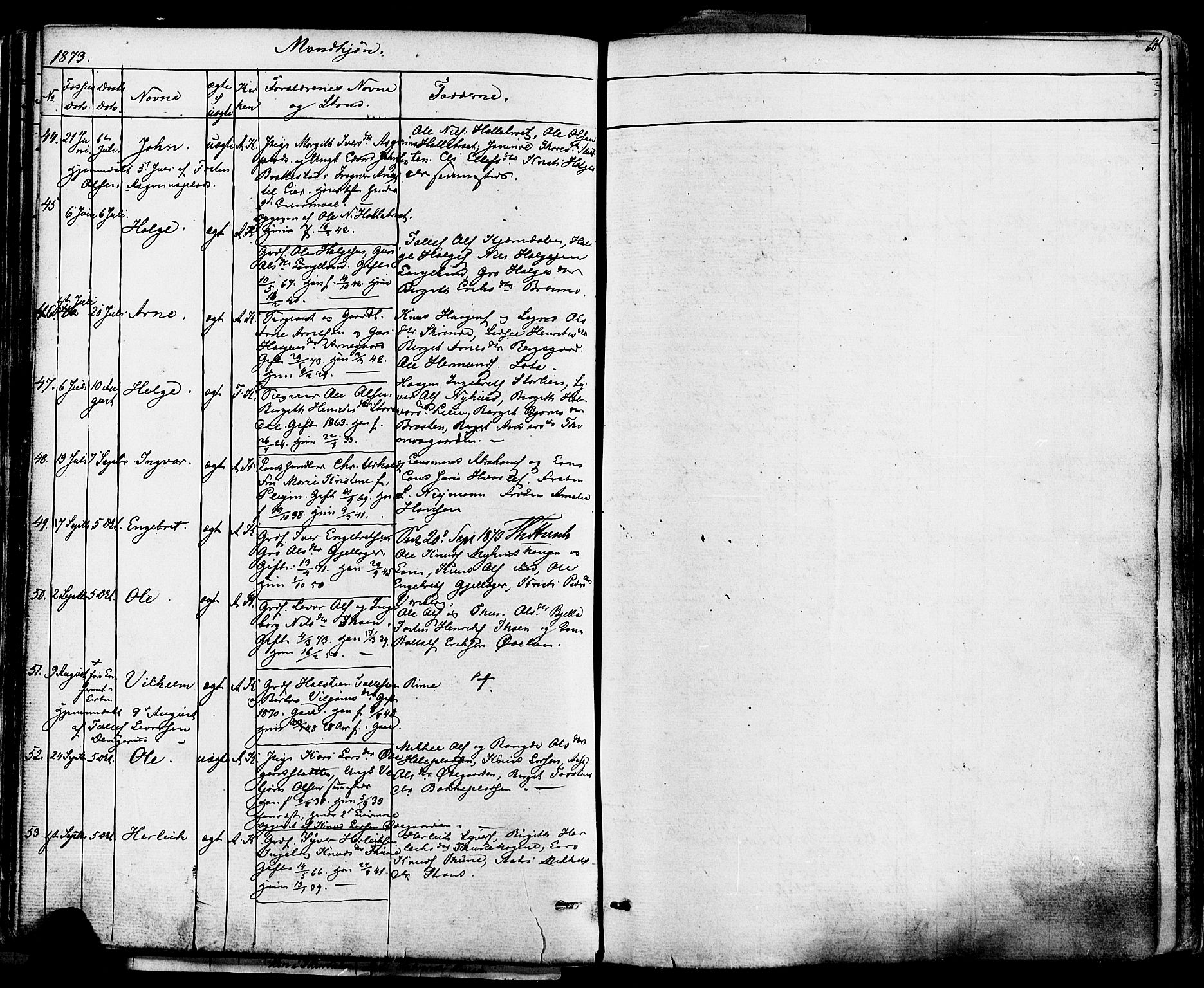 Ål kirkebøker, AV/SAKO-A-249/F/Fa/L0007: Parish register (official) no. I 7, 1865-1881, p. 60