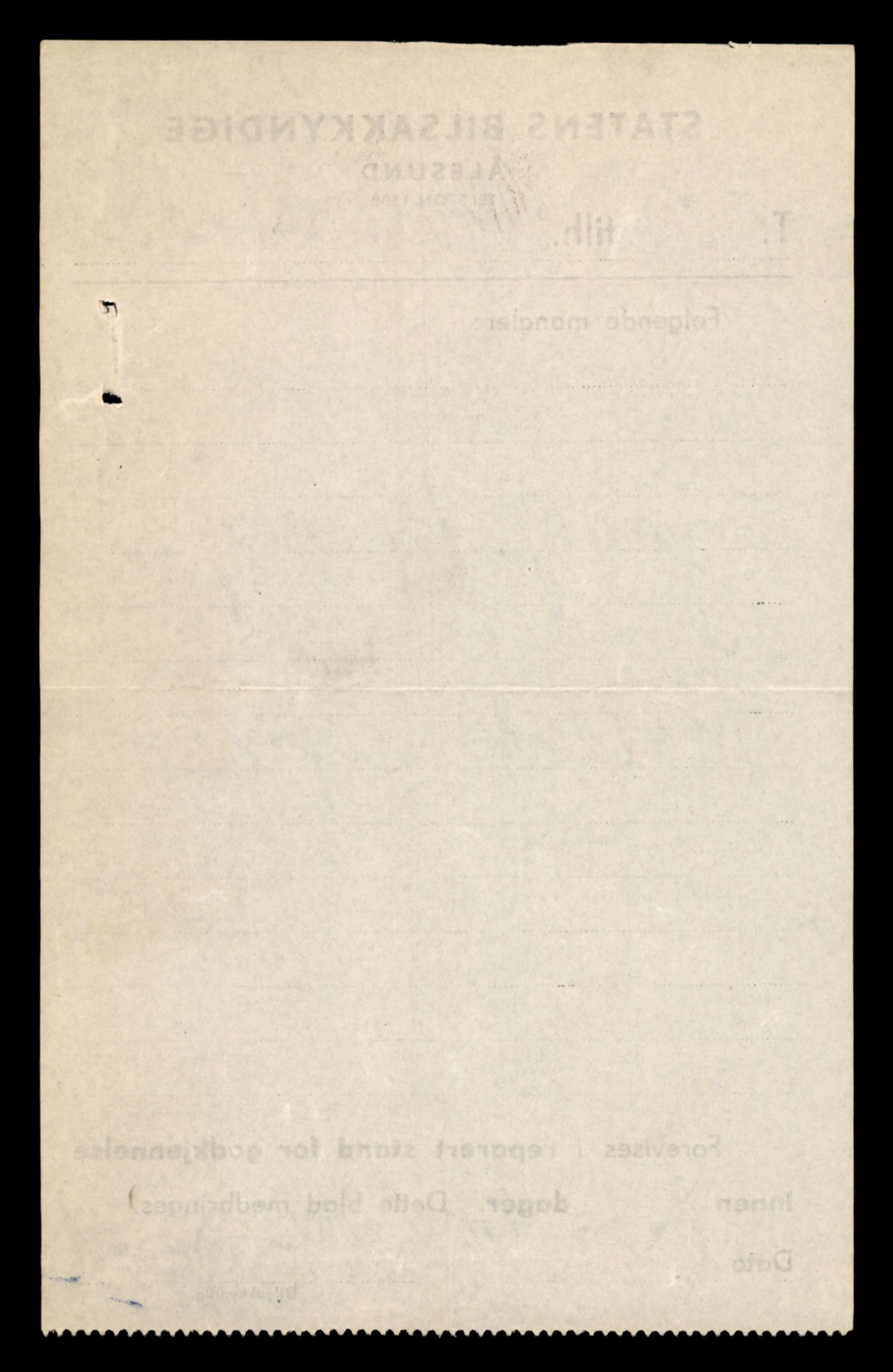 Møre og Romsdal vegkontor - Ålesund trafikkstasjon, SAT/A-4099/F/Fe/L0003: Registreringskort for kjøretøy T 232 - T 340, 1927-1998, p. 2593