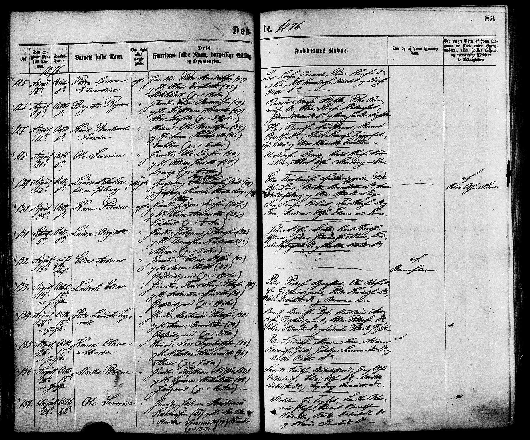 Ministerialprotokoller, klokkerbøker og fødselsregistre - Møre og Romsdal, AV/SAT-A-1454/528/L0400: Parish register (official) no. 528A11, 1871-1879, p. 83