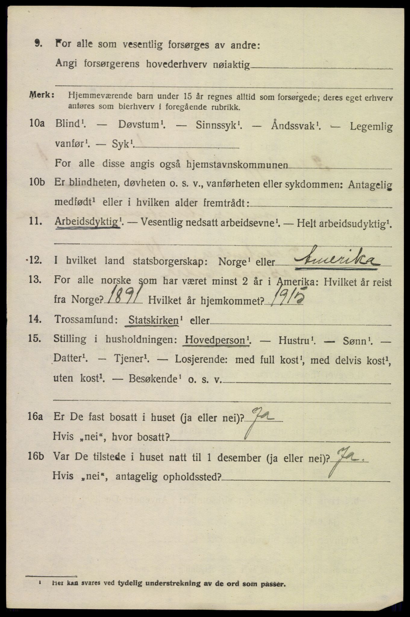 SAK, 1920 census for Flekkefjord, 1920, p. 2053