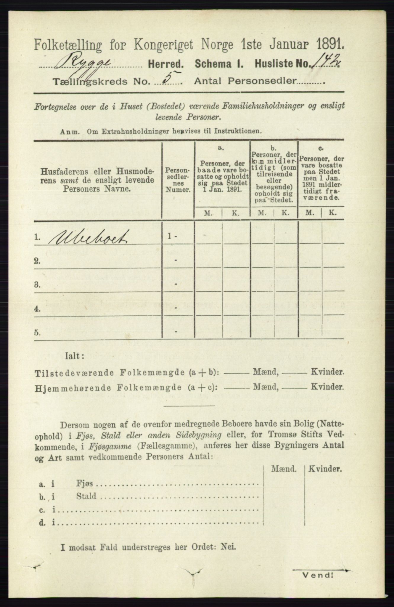 RA, 1891 census for 0136 Rygge, 1891, p. 2828