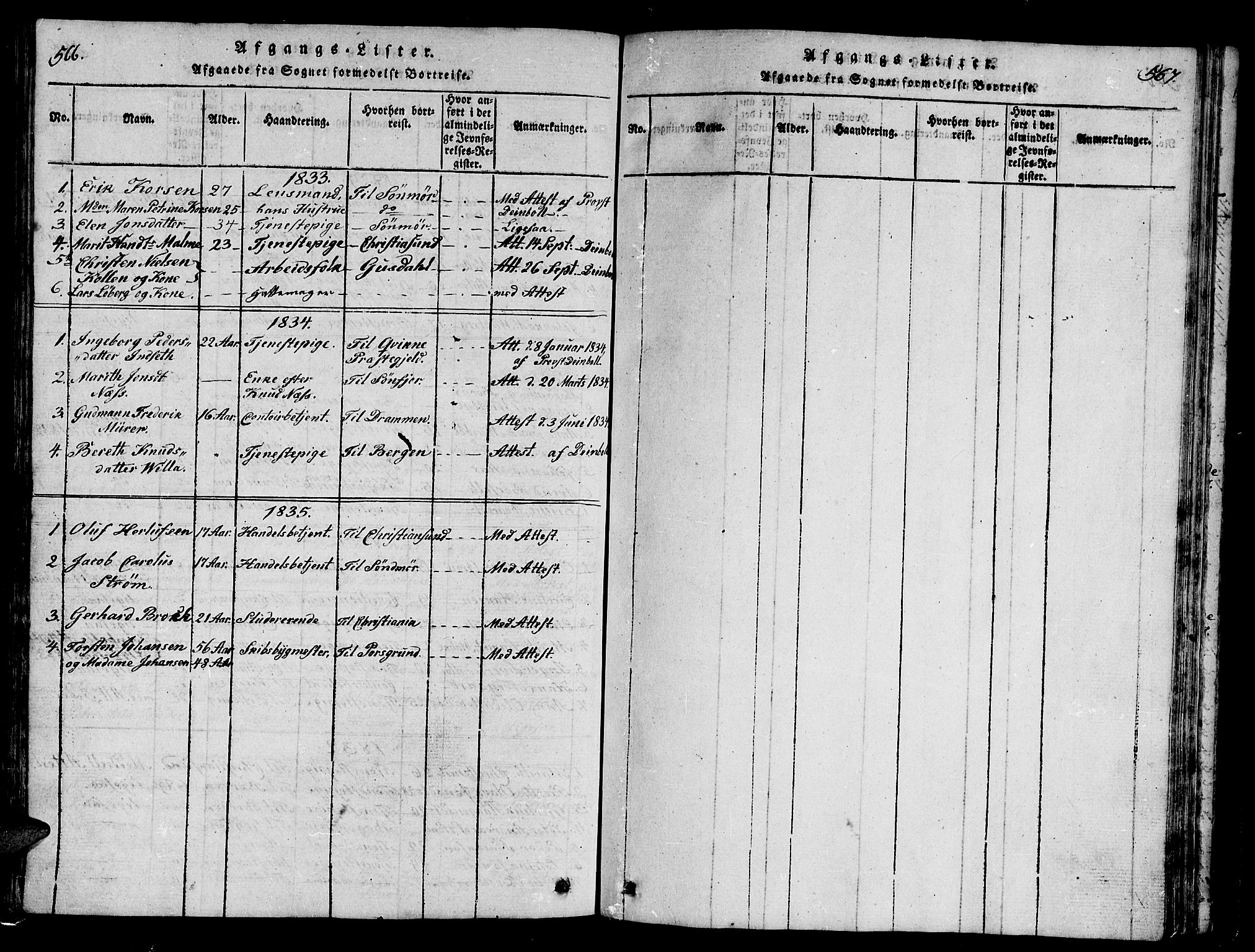 Ministerialprotokoller, klokkerbøker og fødselsregistre - Møre og Romsdal, SAT/A-1454/558/L0700: Parish register (copy) no. 558C01, 1818-1868, p. 566-567