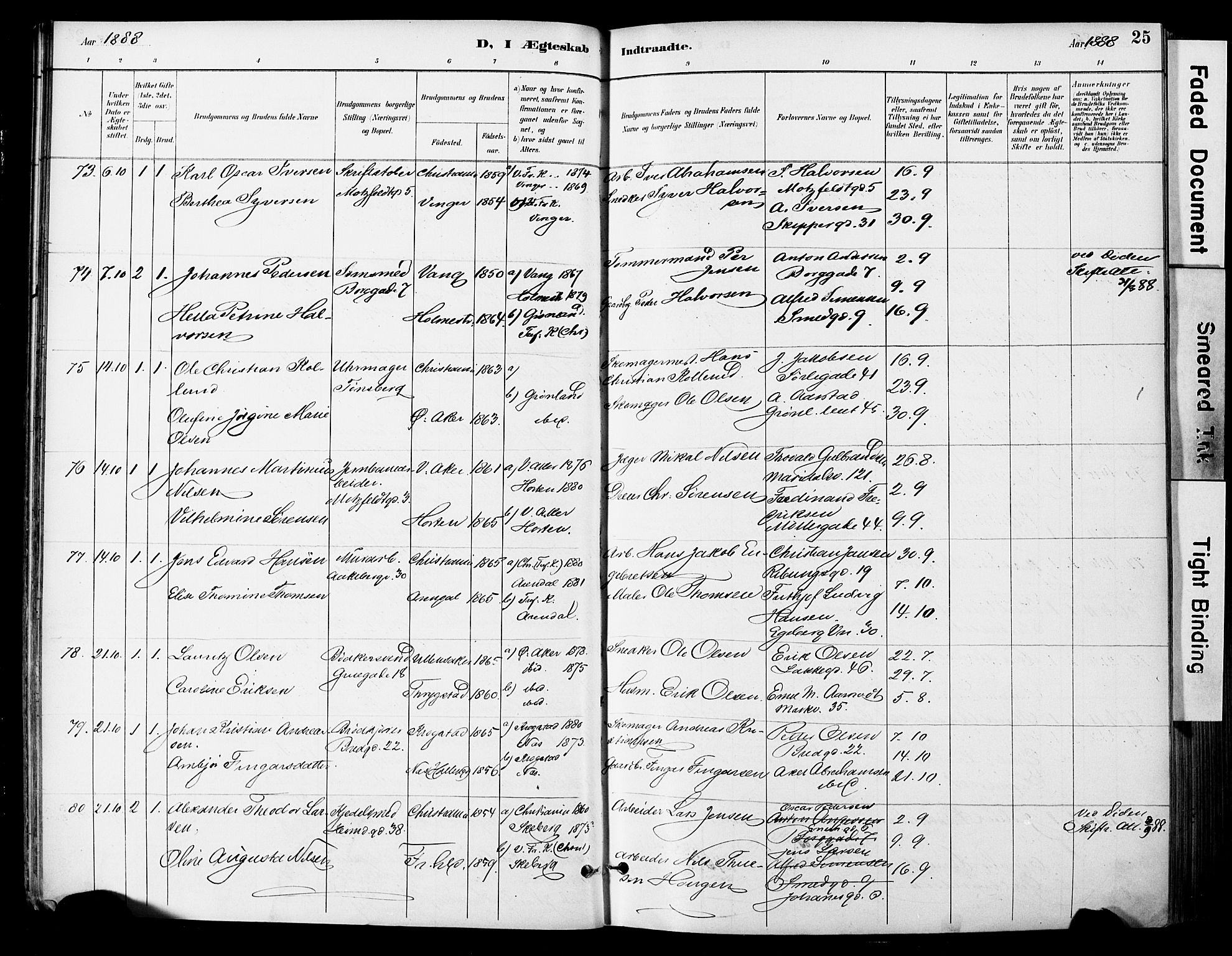Grønland prestekontor Kirkebøker, SAO/A-10848/F/Fa/L0013: Parish register (official) no. 13, 1887-1906, p. 25