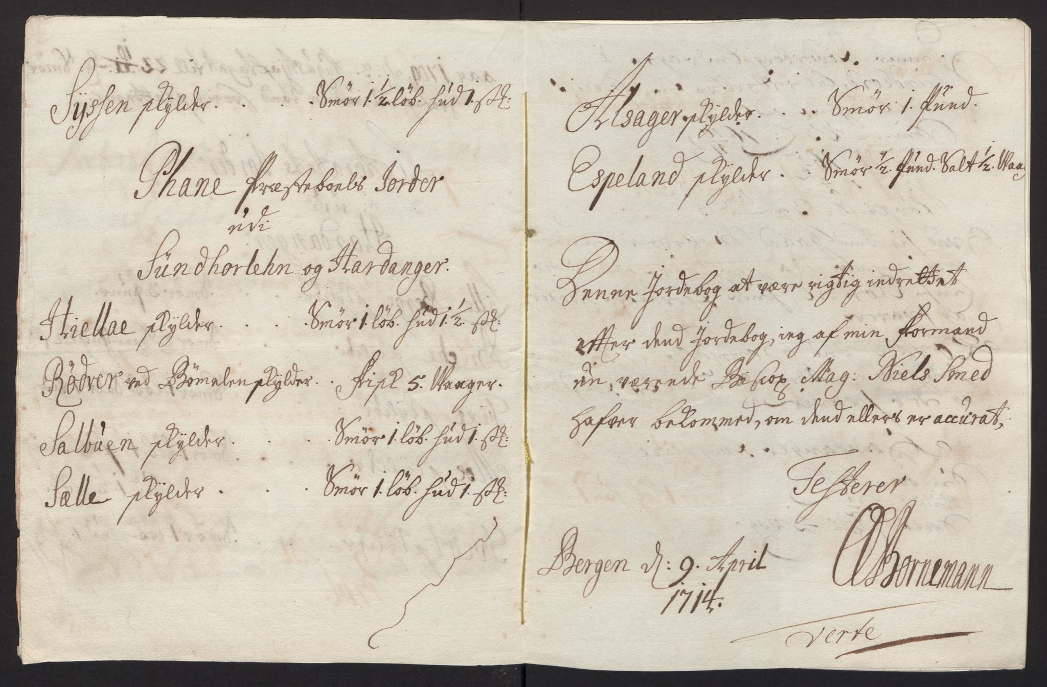 Rentekammeret inntil 1814, Reviderte regnskaper, Fogderegnskap, AV/RA-EA-4092/R48/L2989: Fogderegnskap Sunnhordland og Hardanger, 1713, p. 177